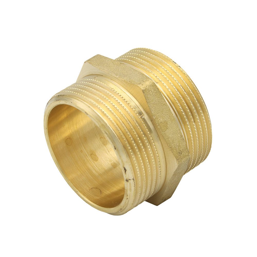 Gewindefitting Messing Doppelnippel 1 1/2" 3/2" DN40 Rohrnippel Gewindenippel