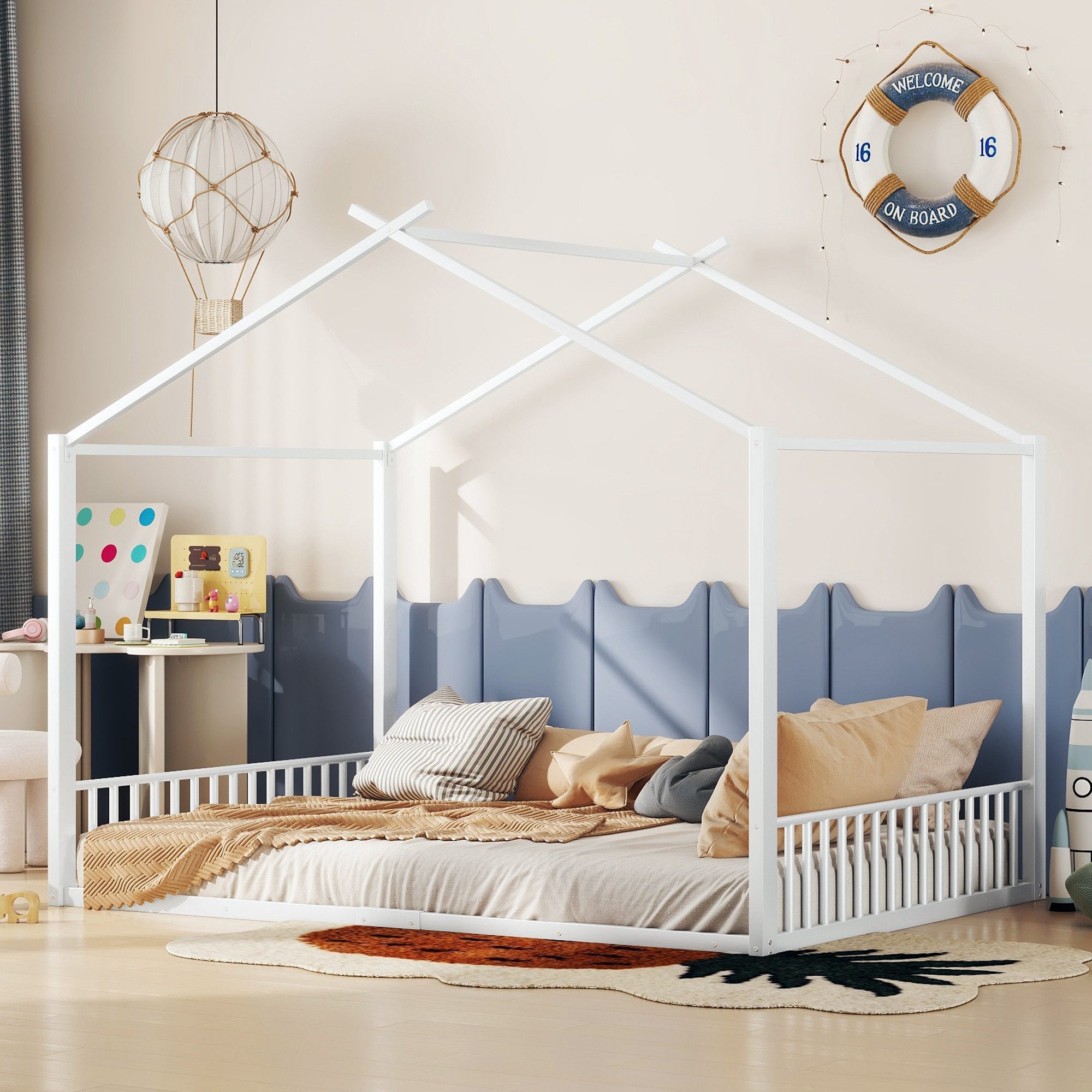 REDOM Metallbett Hausbett, Eisenrahmenbett Hausbett (Polsterbett, günstig online kaufen