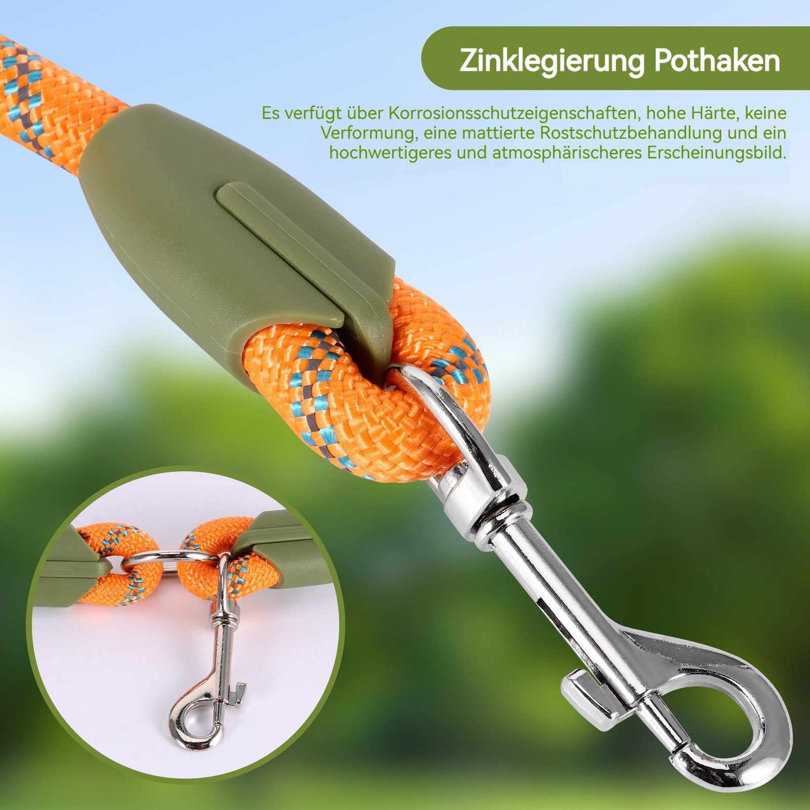 BlingBin Hundeleine Freihändige, 2,5 m Seil, Crossbody-Hundeleine, mit Reflektierender, Nylon (1er Set, 1-tlg., 1tlg), für Hunde, zum Wandern, Joggen und Laufen, Hundetrainingslein