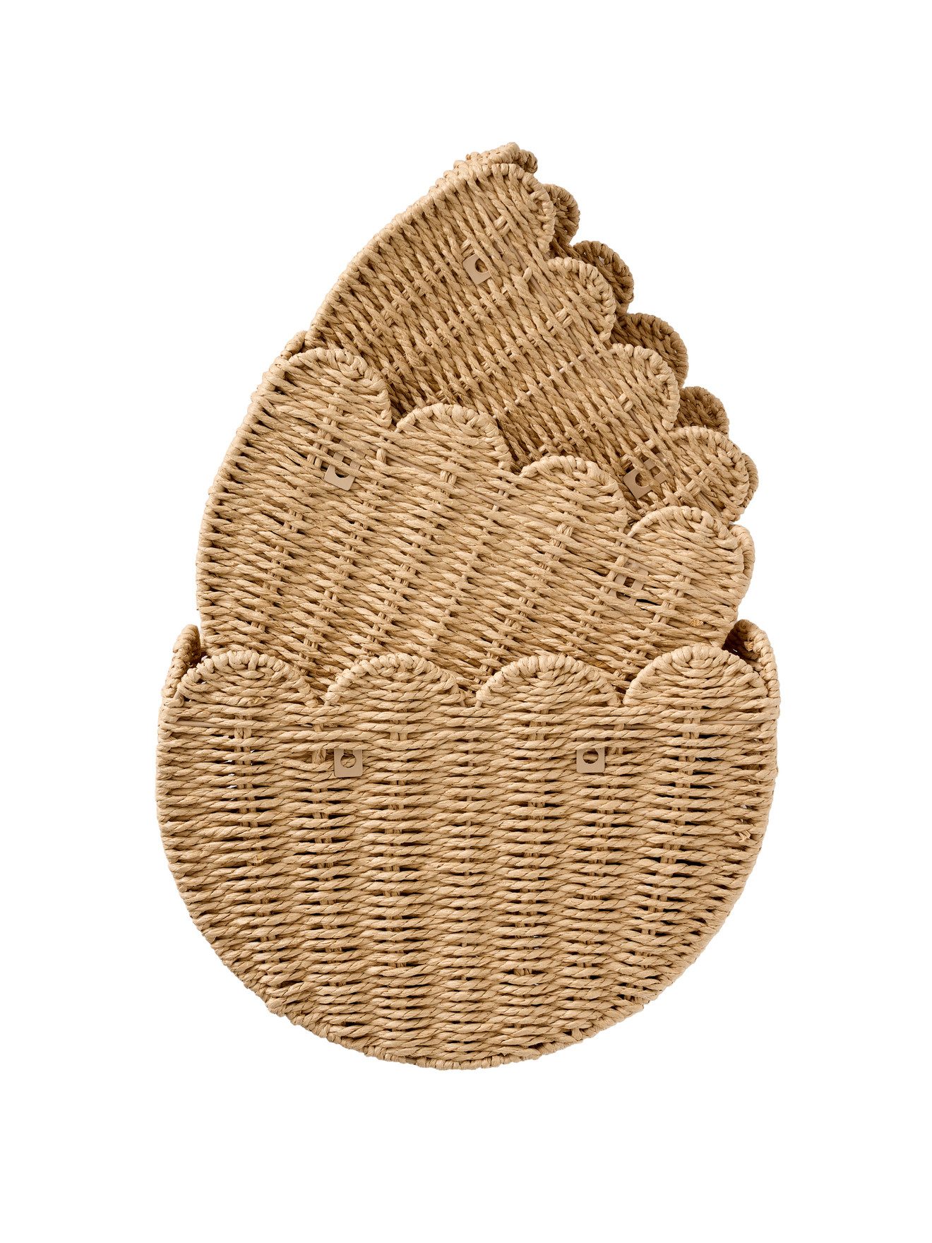 vertbaudet Wanddekoobjekt Wandkörbe FESTON aus Papierkordel, Kinderzimmer, 3er-Set, verspielt