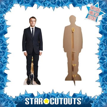 empireposter Dekofigur Emmanuel Macron - Präsident - Pappaufsteller Standy - 53x175 cm