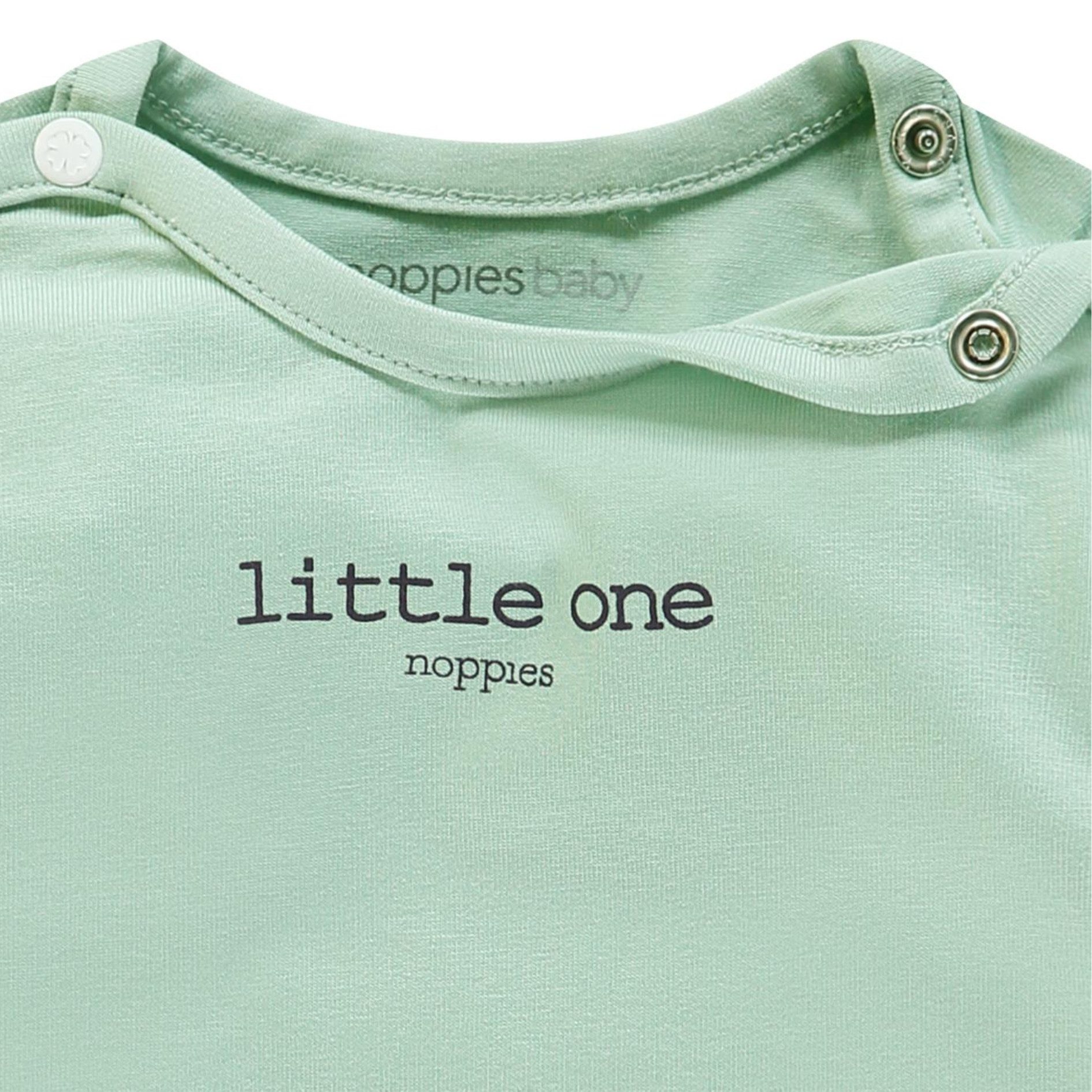 Noppies Langarmshirt Baby Langarmshirt LITTLE ONE - Mint Unifarbe, Rundhalsausschnitt, Besonders weich