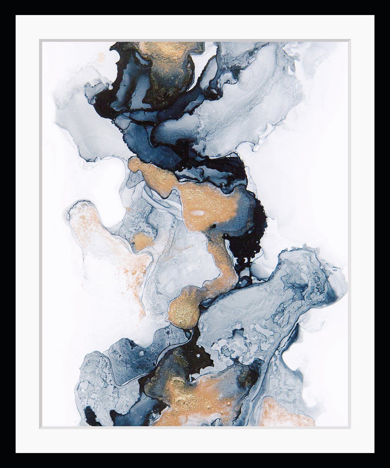 queence Bild Wlad, Abstrakt, Spa, Spirituelle Bilder, Stein, HD Premium Poster-Druck inkl. Holzrahmen