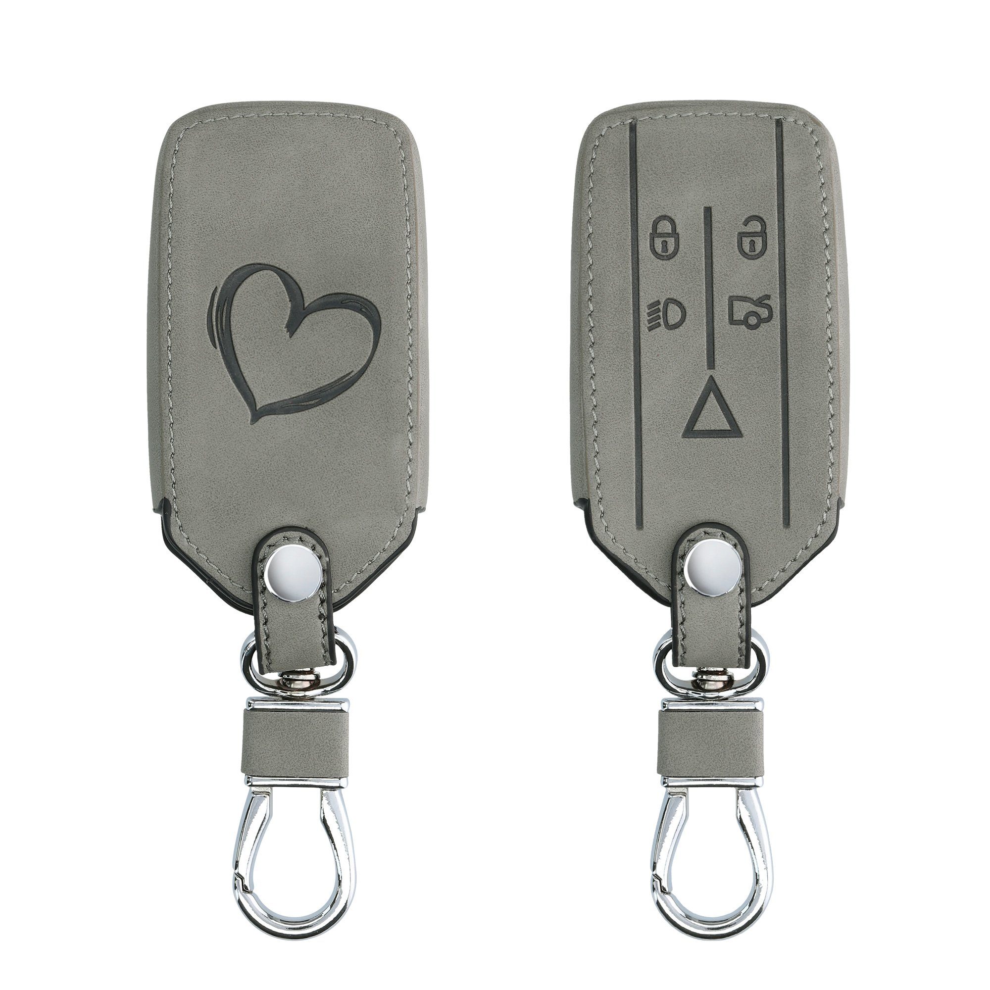 kwmobile Schlüsseltasche Autoschlüssel - Kunstleder für Cover Schlüsselhülle Hülle Schutzhülle Jaguar, Nubuklederoptik
