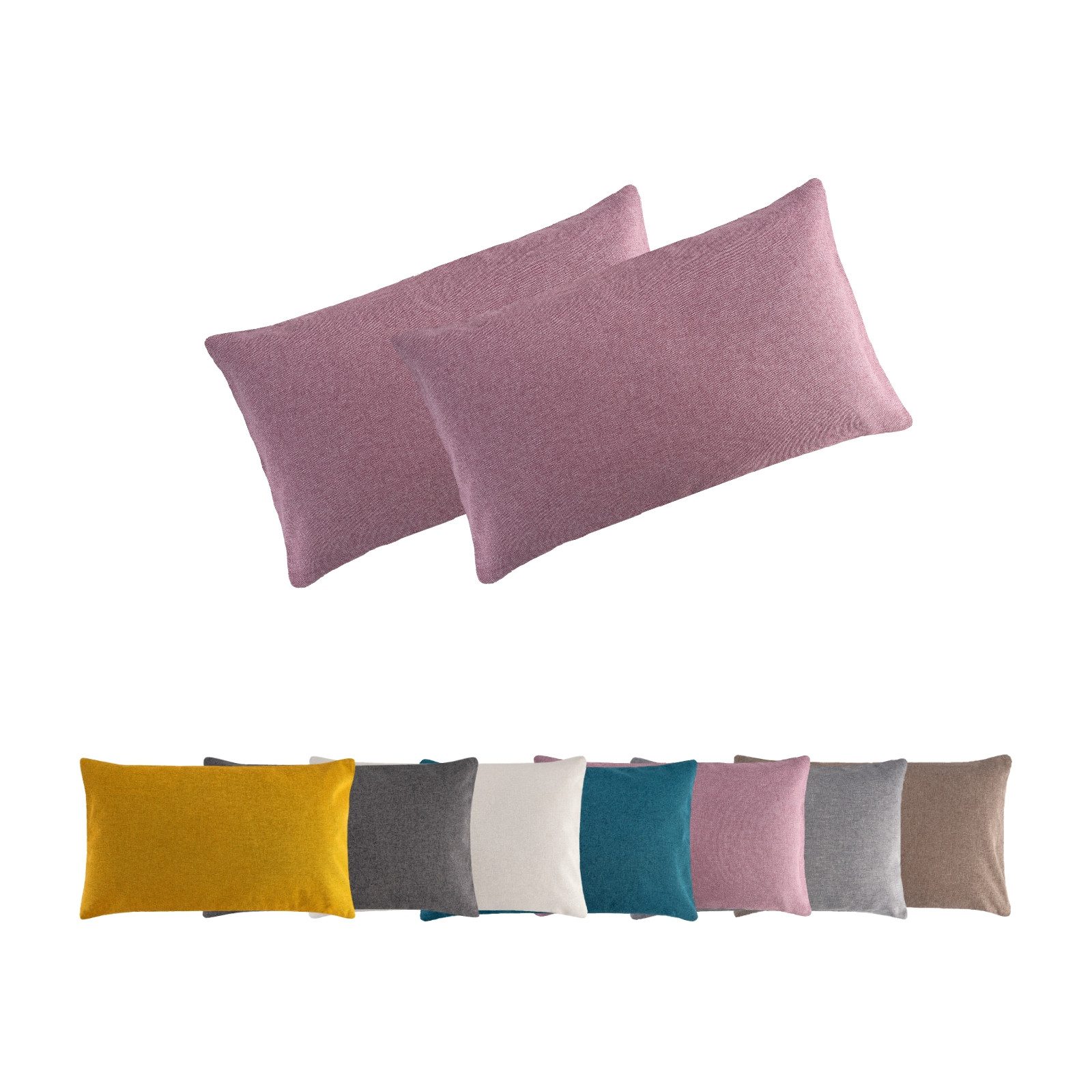 MOON Heimtextilien Kissenhülle 2er Pack Kissenbezug versch. Größen Polyeste günstig online kaufen