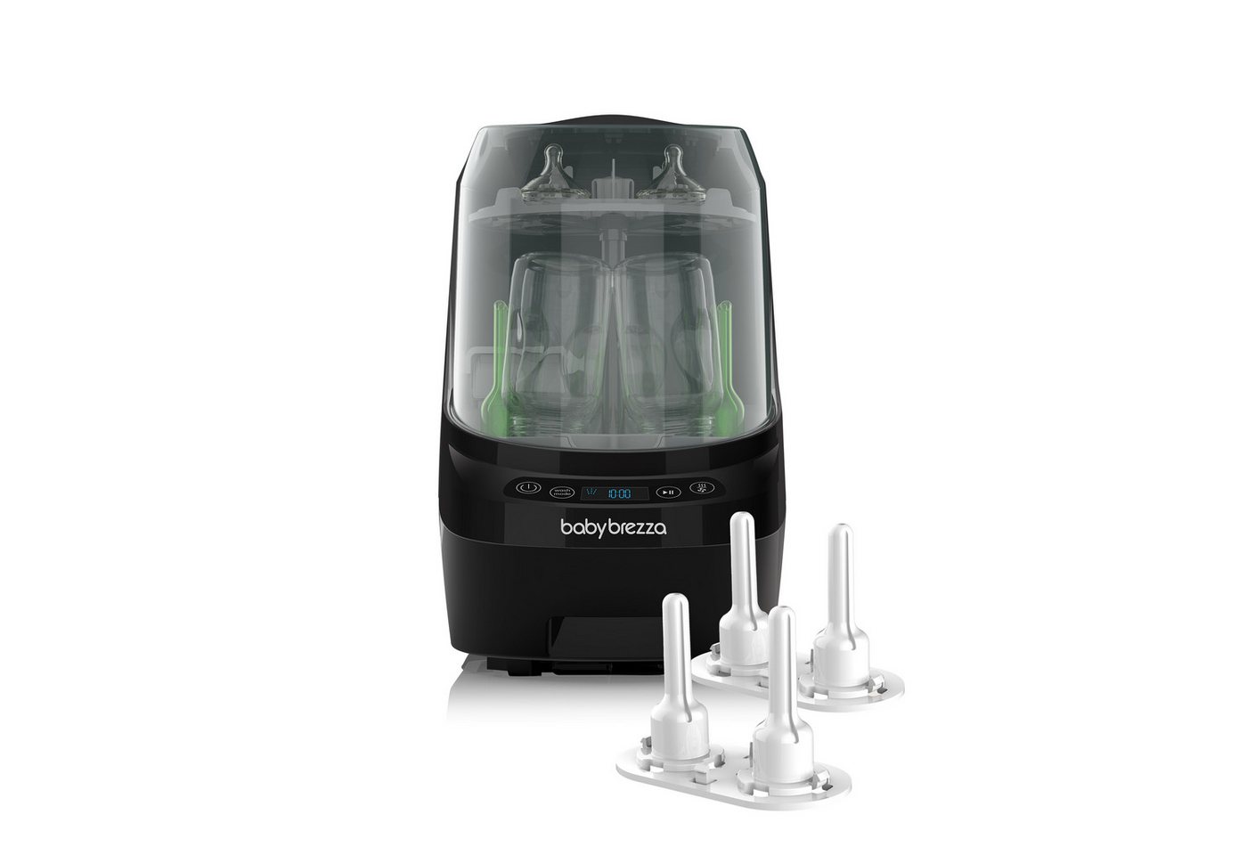 Baby Brezza Wassersterilisiergerät Bottle Washer Pro mit Strohhalm-Reinigungs-Einsatz, All in One - Waschen, Sterilisieren, Trocknen