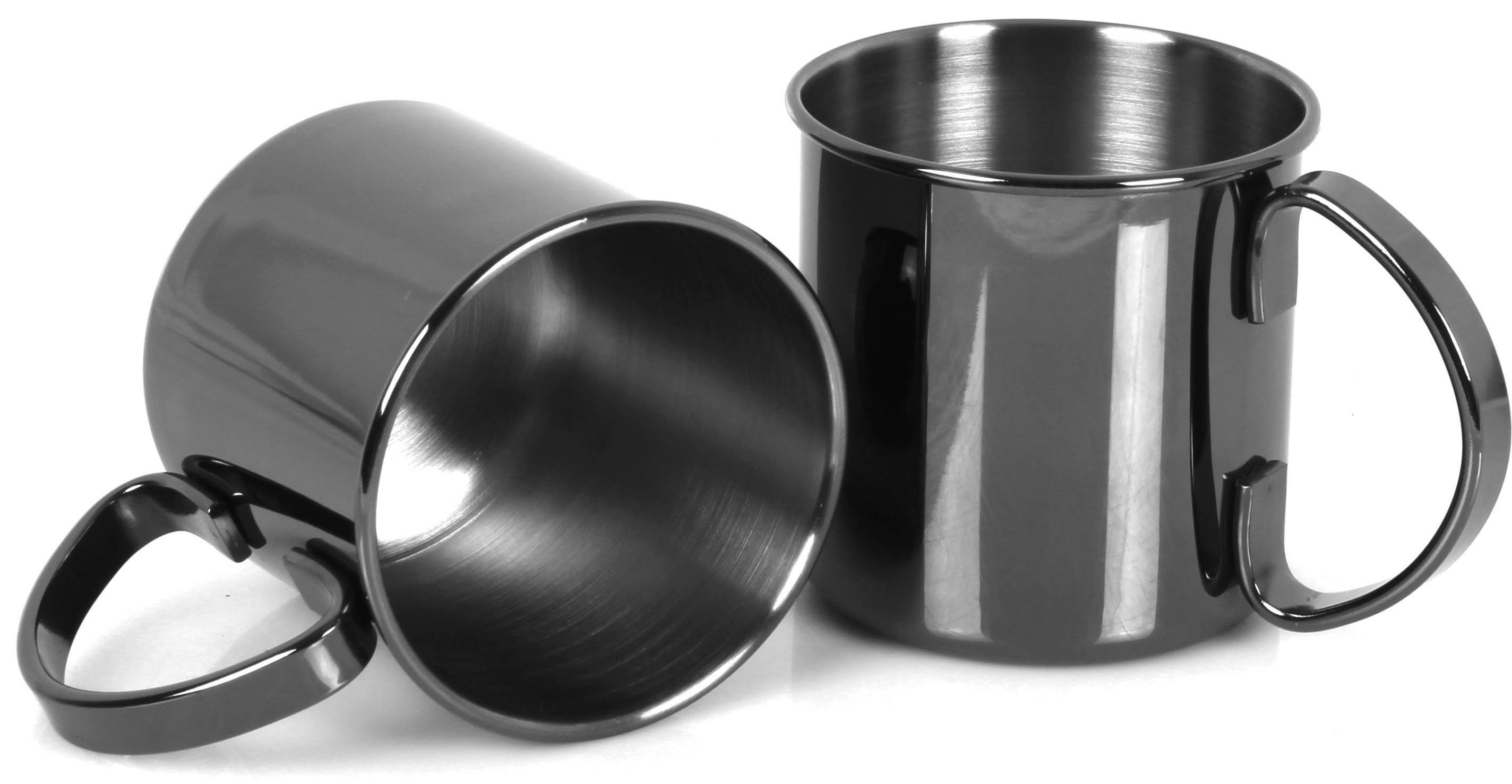 ECHTWERK Gläser-Set, Edelstahl, Outdoor Becher, Camping Tassen, Geschenkset, bruchsicher, 480 ml