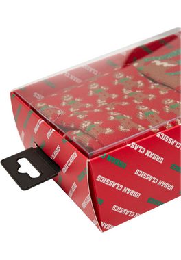 URBAN CLASSICS Freizeitsocken Unisex Christmas Gingerbread Lurex Socks 3-Pack (1-Paar)