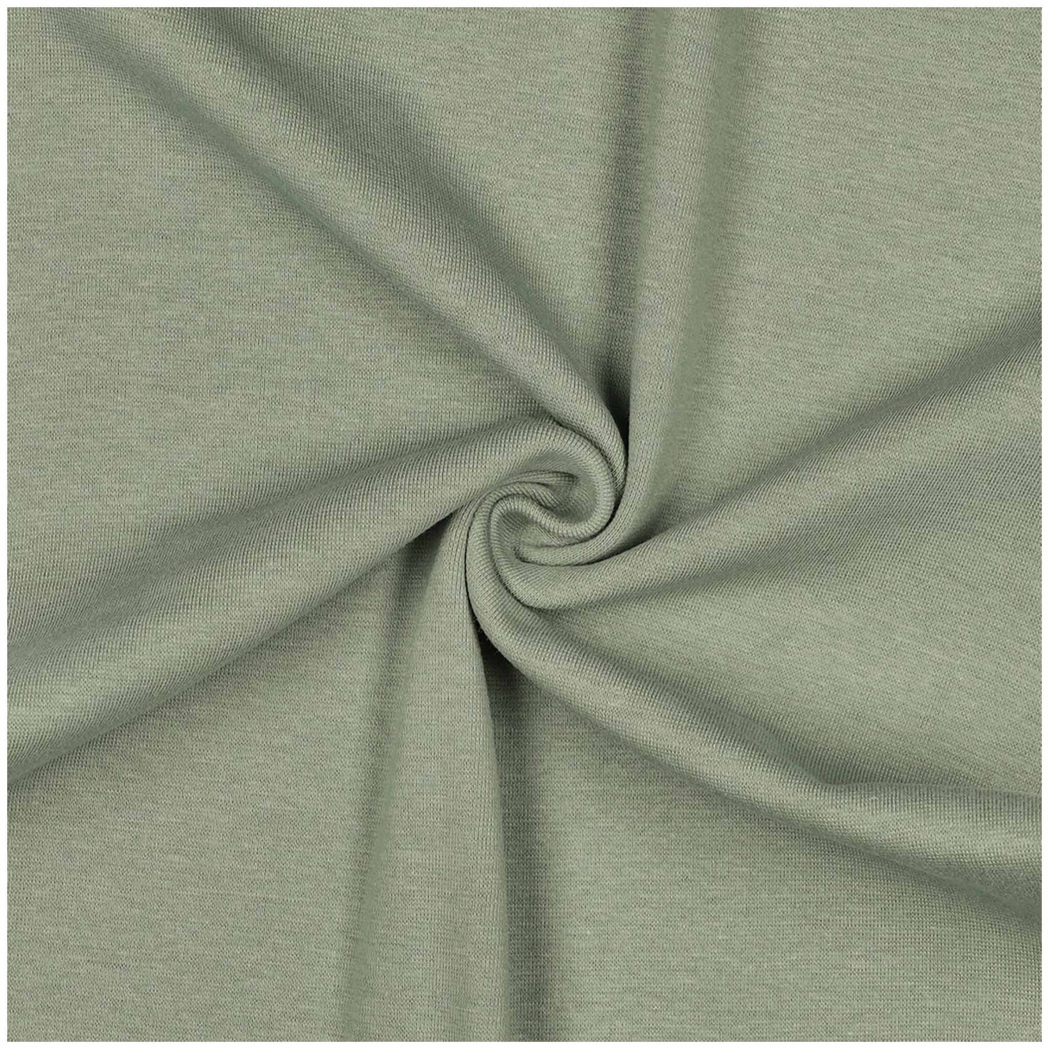 maDDma Stoff Bündchenstoff Schlauchware 35(70) cm Jersey ab 25cm Baumwolle Elasthan, 069 - graugrün