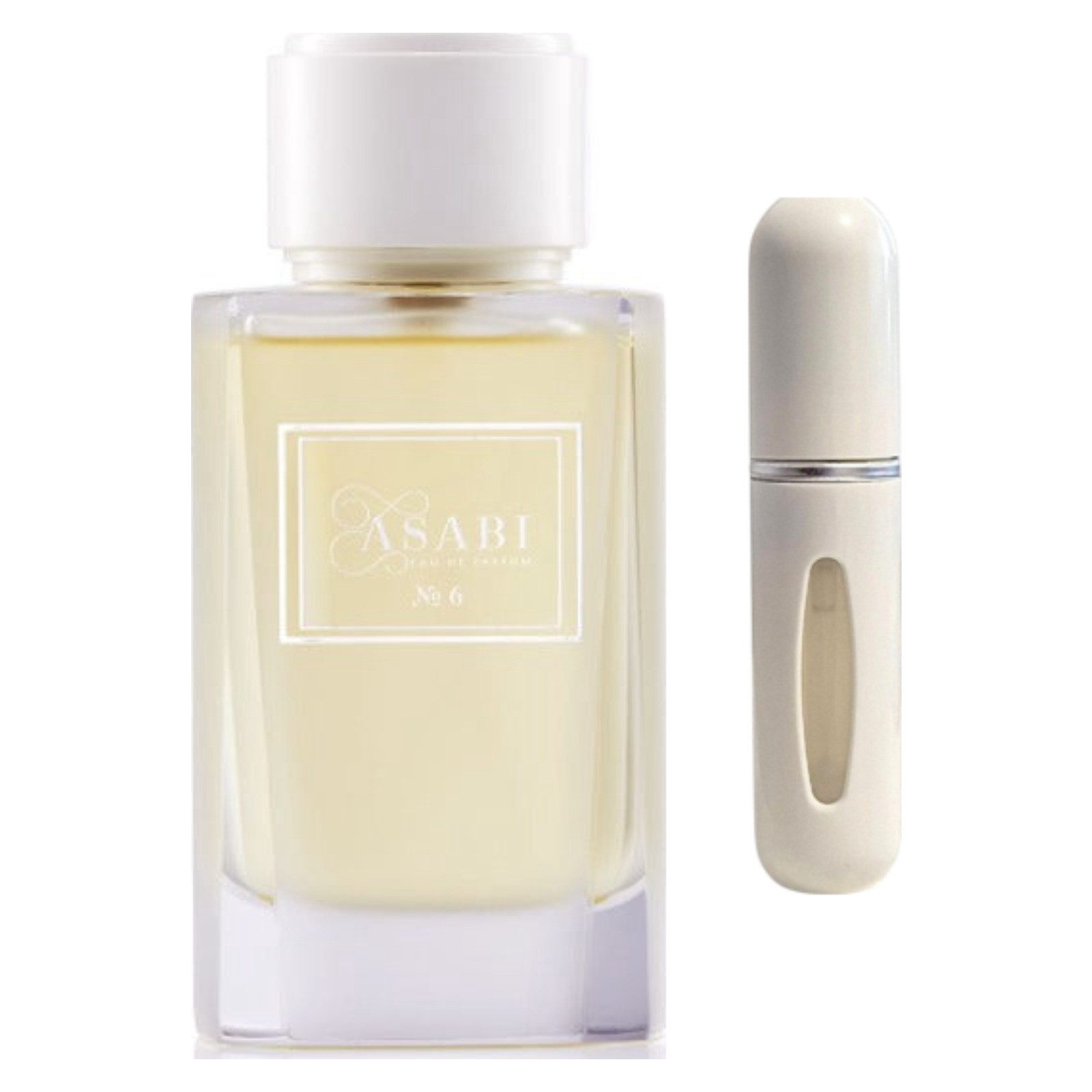Asabi Duft-Set Nº 6 Intense EDP – Orientalisch Würzig + Parfümzerstäuber (leer)