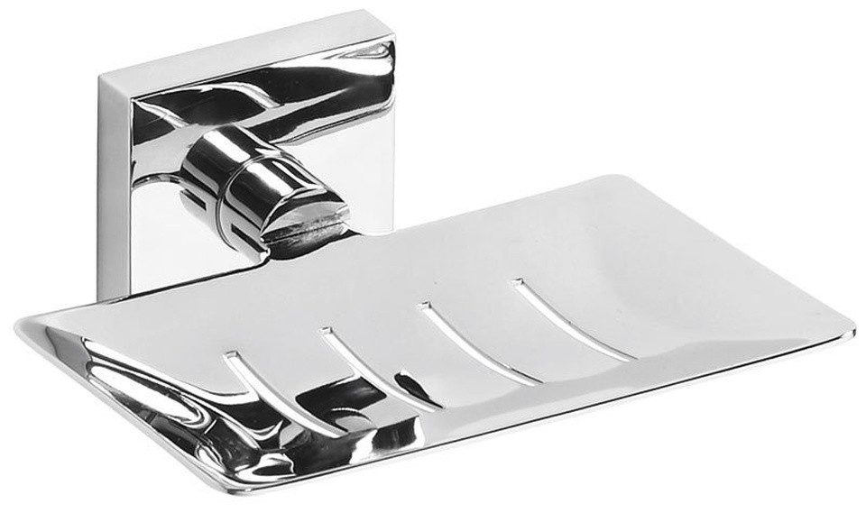 Sapho Seifenhalter X-SQUARE Seifenschale mit Löcher, Chrom, Breite: 12,9 cm, Sapho-XQ800