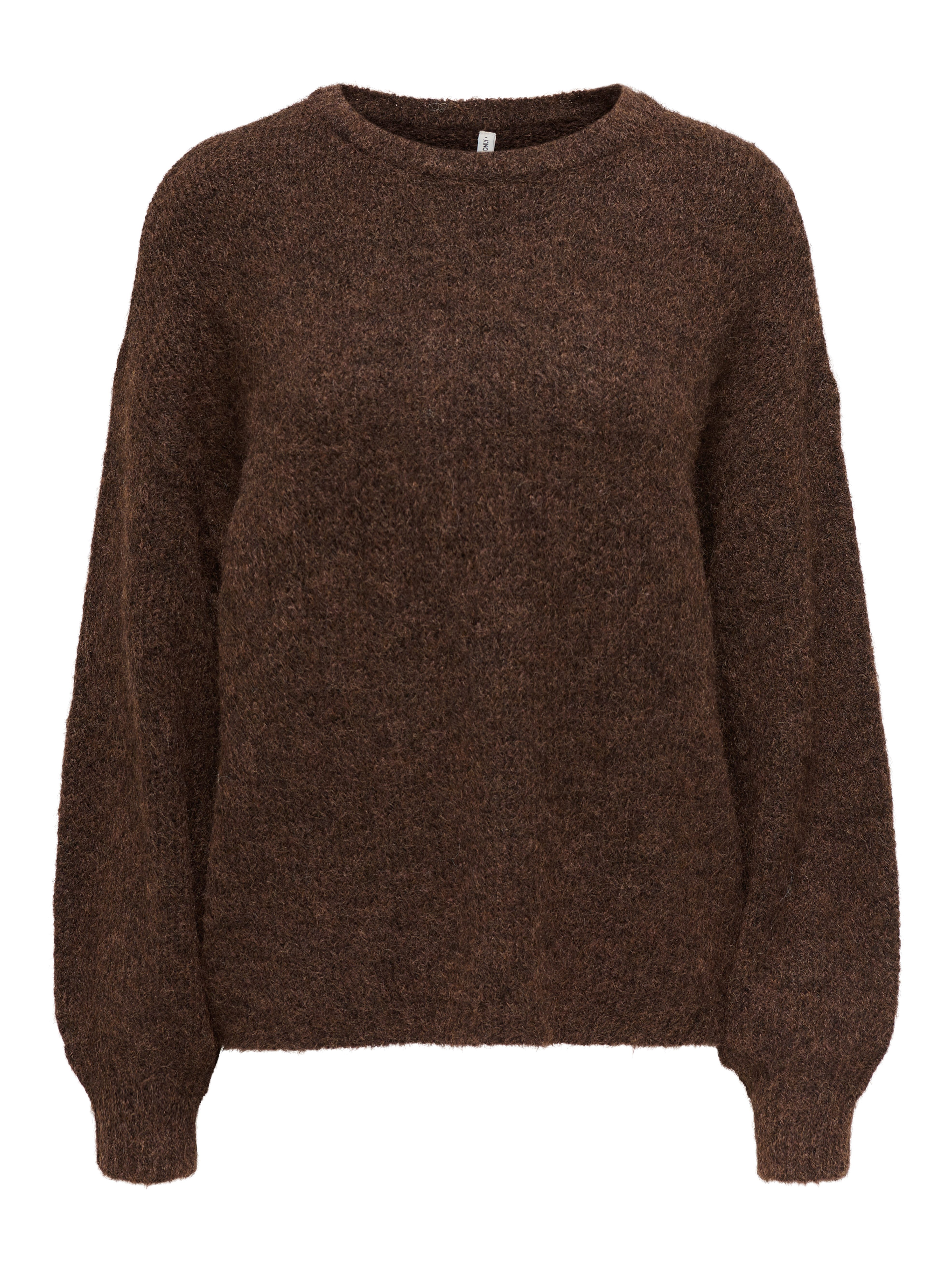 ONLY Strickpullover ONLNELLIE LS O-NECK KNT NOOS Materialmix, regular fit
