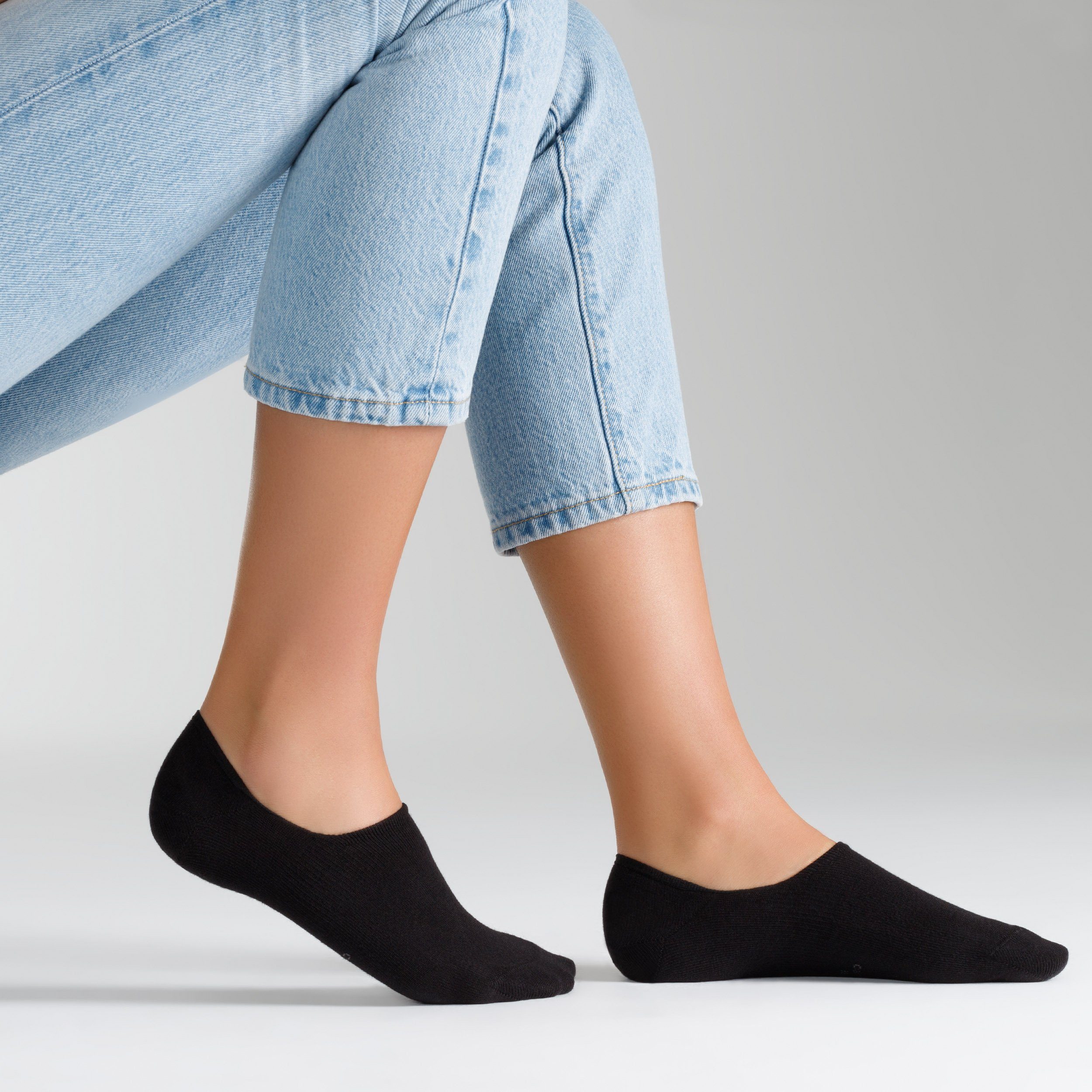 Camano in (6-Paar) Design schwarz unsichtbare bequemen Socken Socken Sneaker