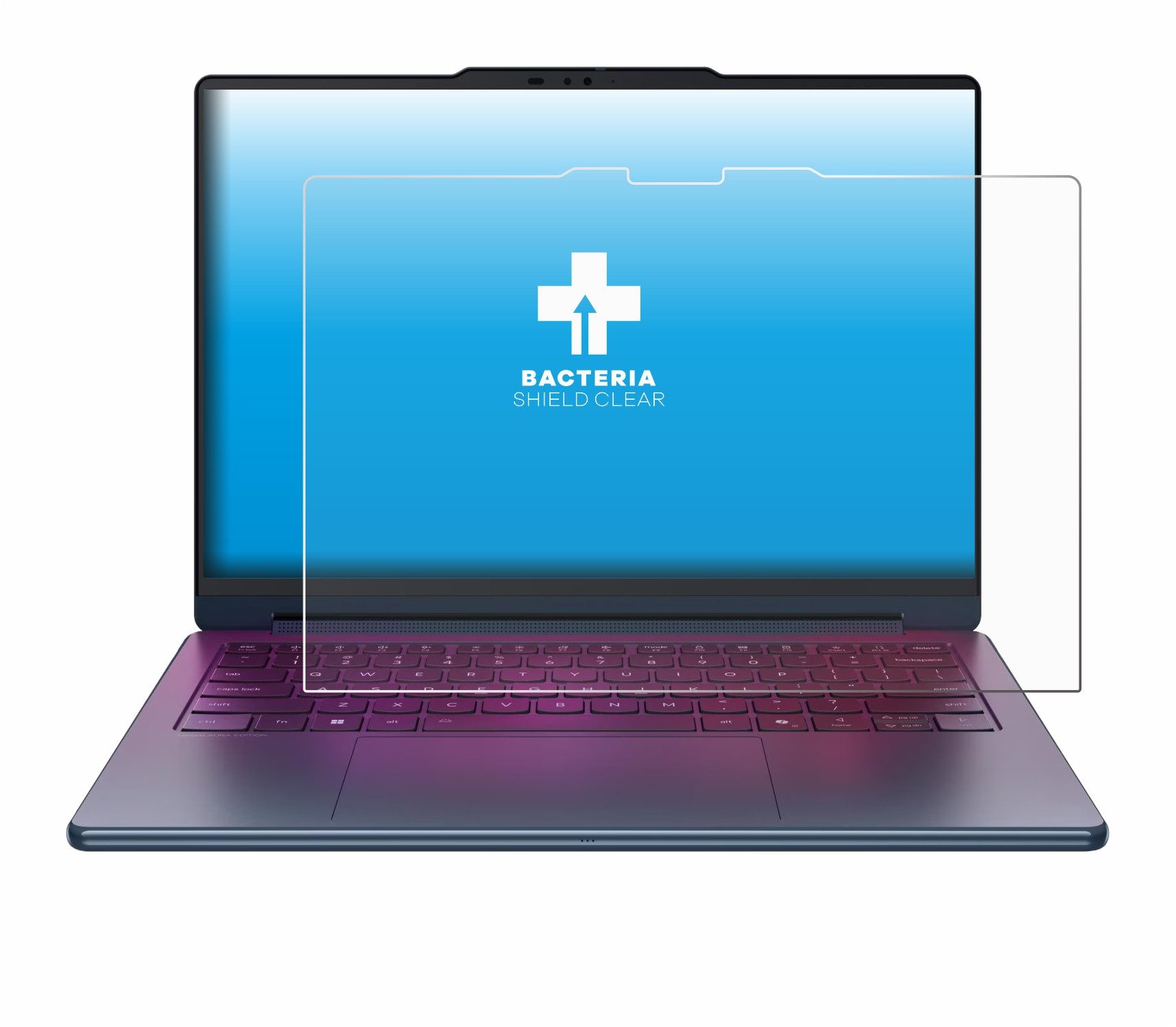 upscreen Displayschutzfolie Schutzfolie für Lenovo Yoga 9i 2-in-1 Gen 11 Aura Edition 14", Displayschutz Schutz Folie Klar antibakteriell