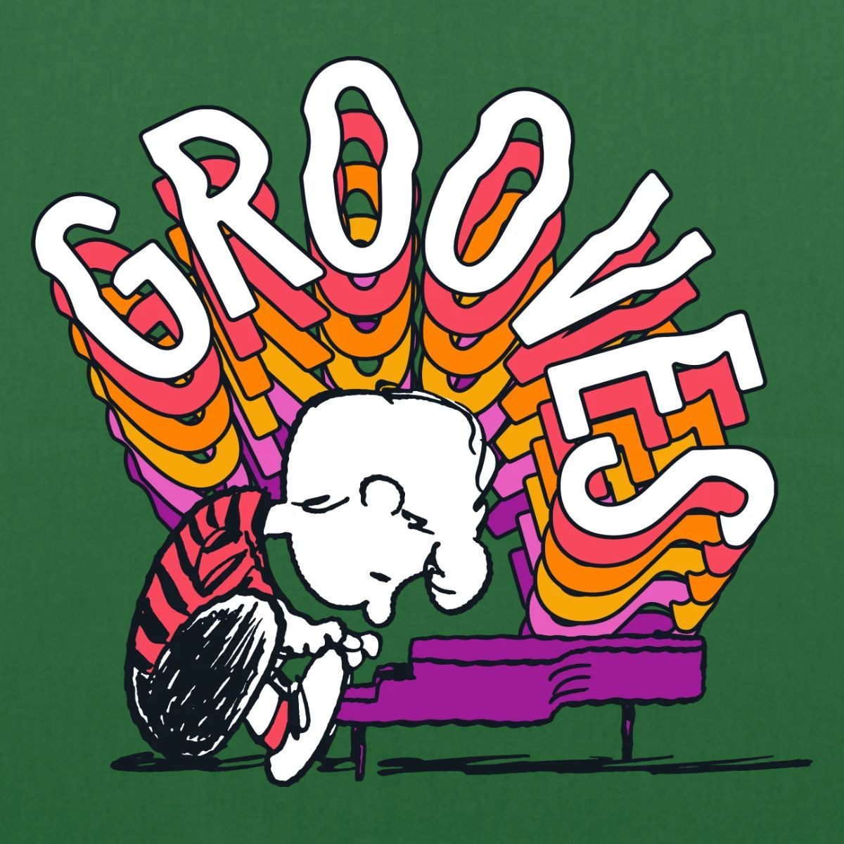 Spreadshirt Henkeltasche Peanuts Schroeder Grooves Musik Am Klavier Stoffbeutel (1-tlg)