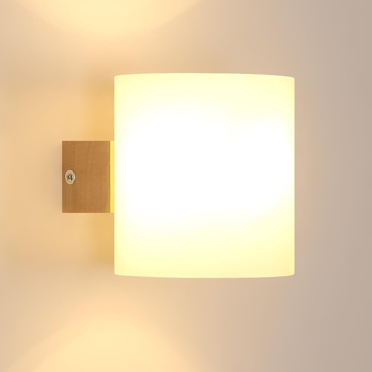 Riserva Wandleuchte Holztreppen Wandleuchte, Glas Wandleuchte, E27,für Wohnzimmer,Flur