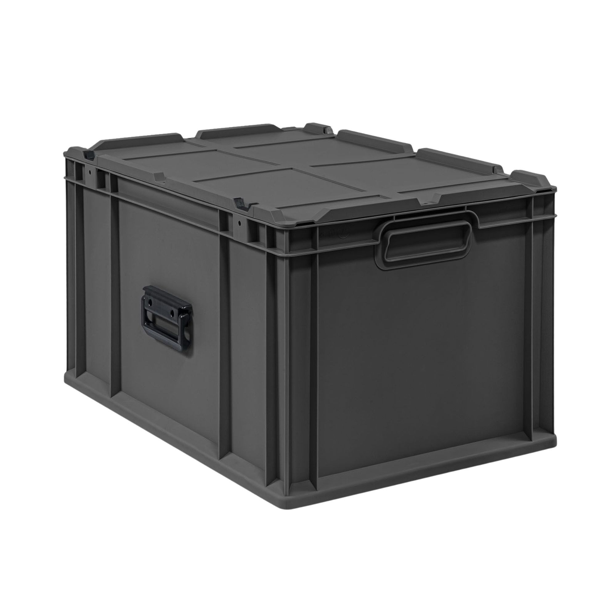PROREGAL® Stapelbox SuperSparSet Eurobox NextGen Portable, Verschiedene Größen/Mengen (SparSet, 2 St., Eurobox mit Scharnierdeckel, Deckelverschluss und Koffergriff), Eurobehälter, Transportbox, Transportbehälter, Stapelbehälter