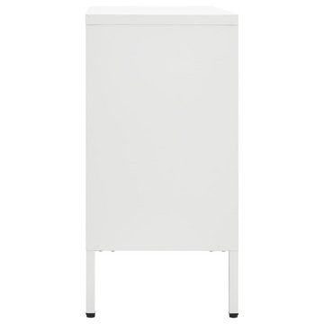 vidaXL Sideboard Sideboard Weiß 105x35x70 cm Stahl und Hartglas