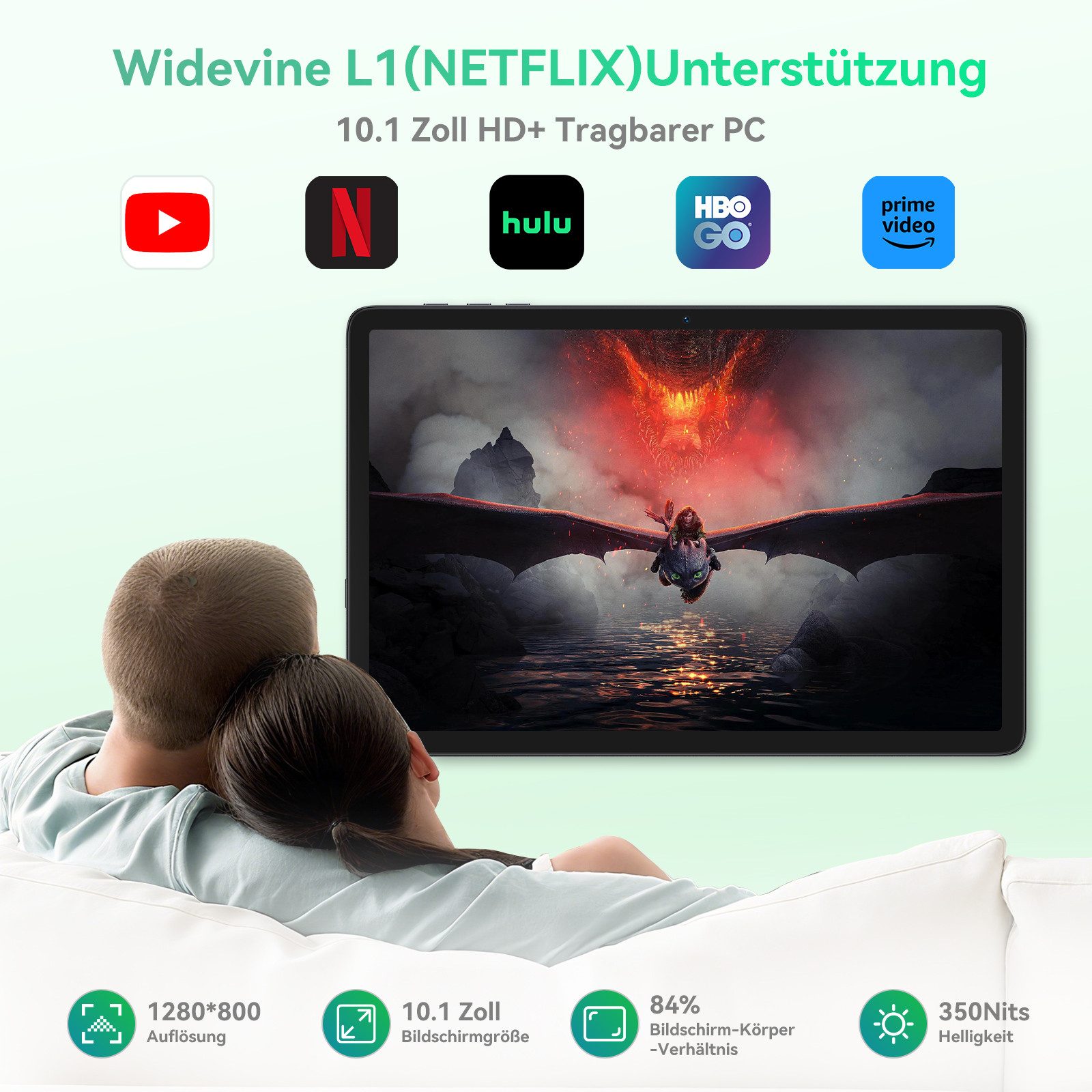 BESTTAB 10" Android 16 Set WiFi 256GB Tablet (10", 256 GB, Android 16, Android 16, mit Stift/Maus/Tastatur, Gemini Al)