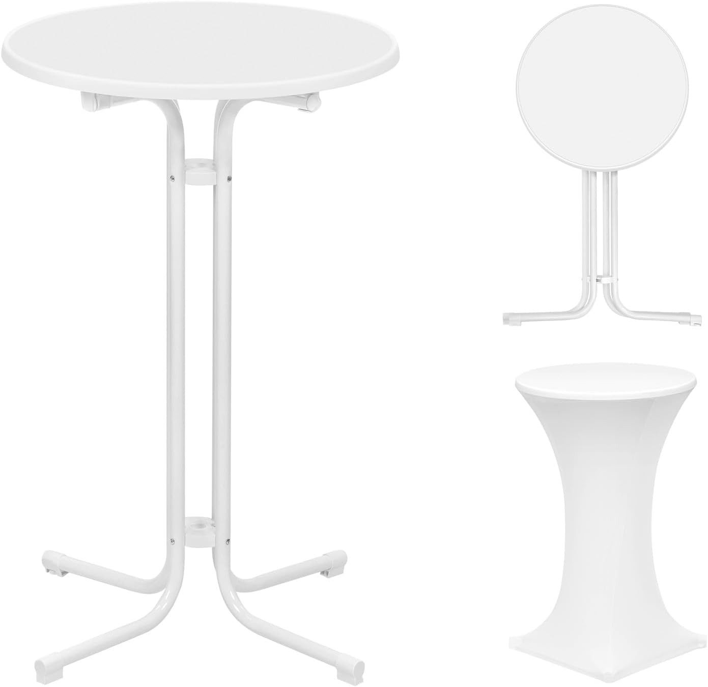 Woltu Stehtisch, mit Husse, klapptisch wetterfest rund, für Garten Party Ho günstig online kaufen