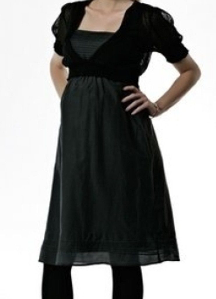Umstandskleid Mamalicious Kleid schwarz Schwangerschaft Seide Umstandskleid Neu