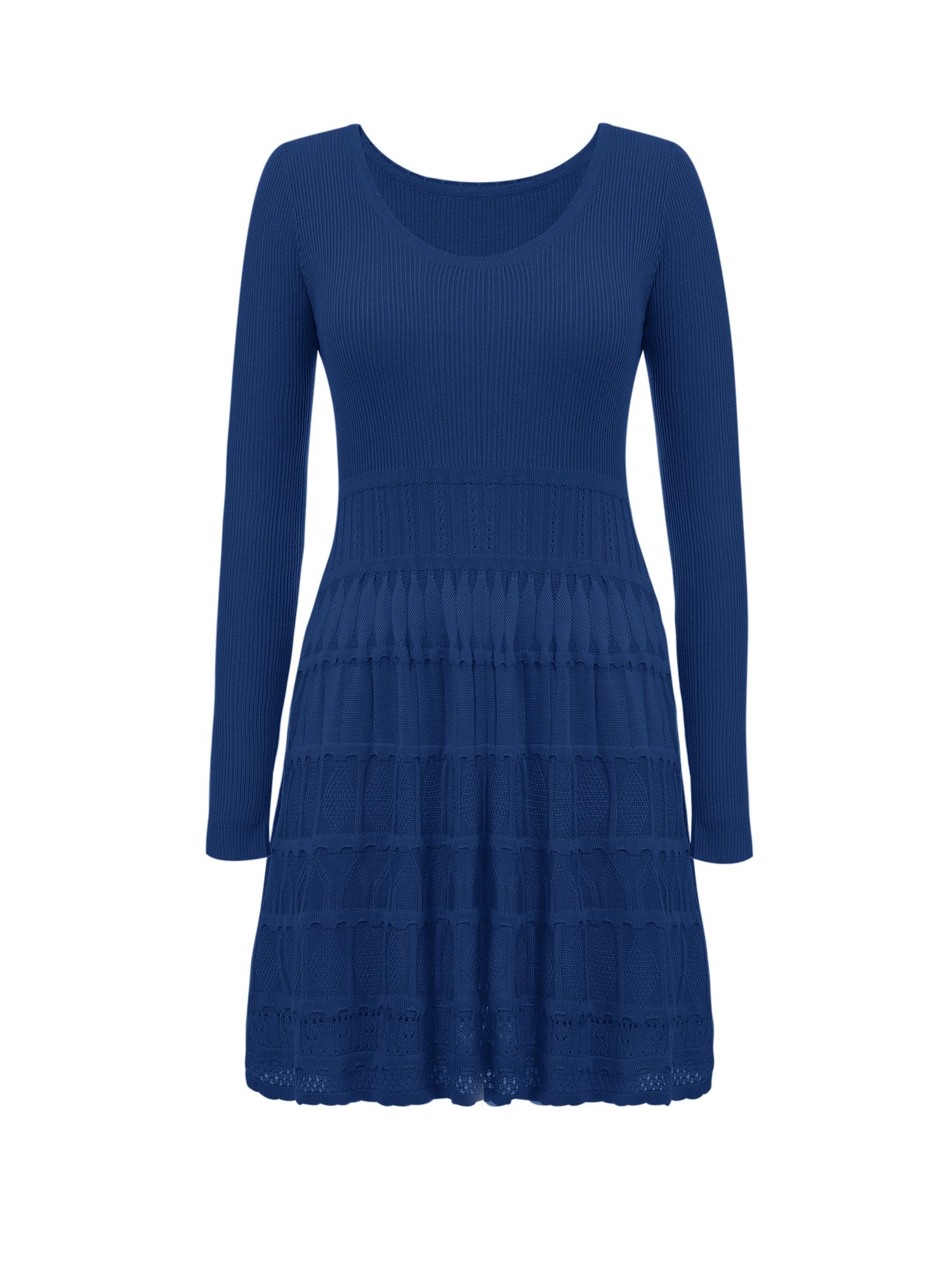 Imily Bela Strickkleid Damen Kurzes A-Linien-Kleid mit Rundhalsausschnitt (Packung, 1-tlg., 1per-Pack) casual – Bild 5 von 5
