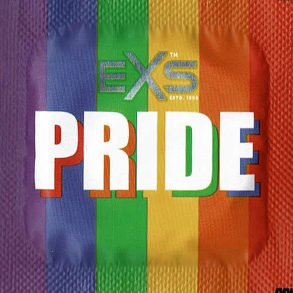 EXS Kondome Pride - Gaypride-Kondome Packung mit, 144 St., Kondome für Männer, Kondome mit Motiv, Regenbogen Kondome, LGBT