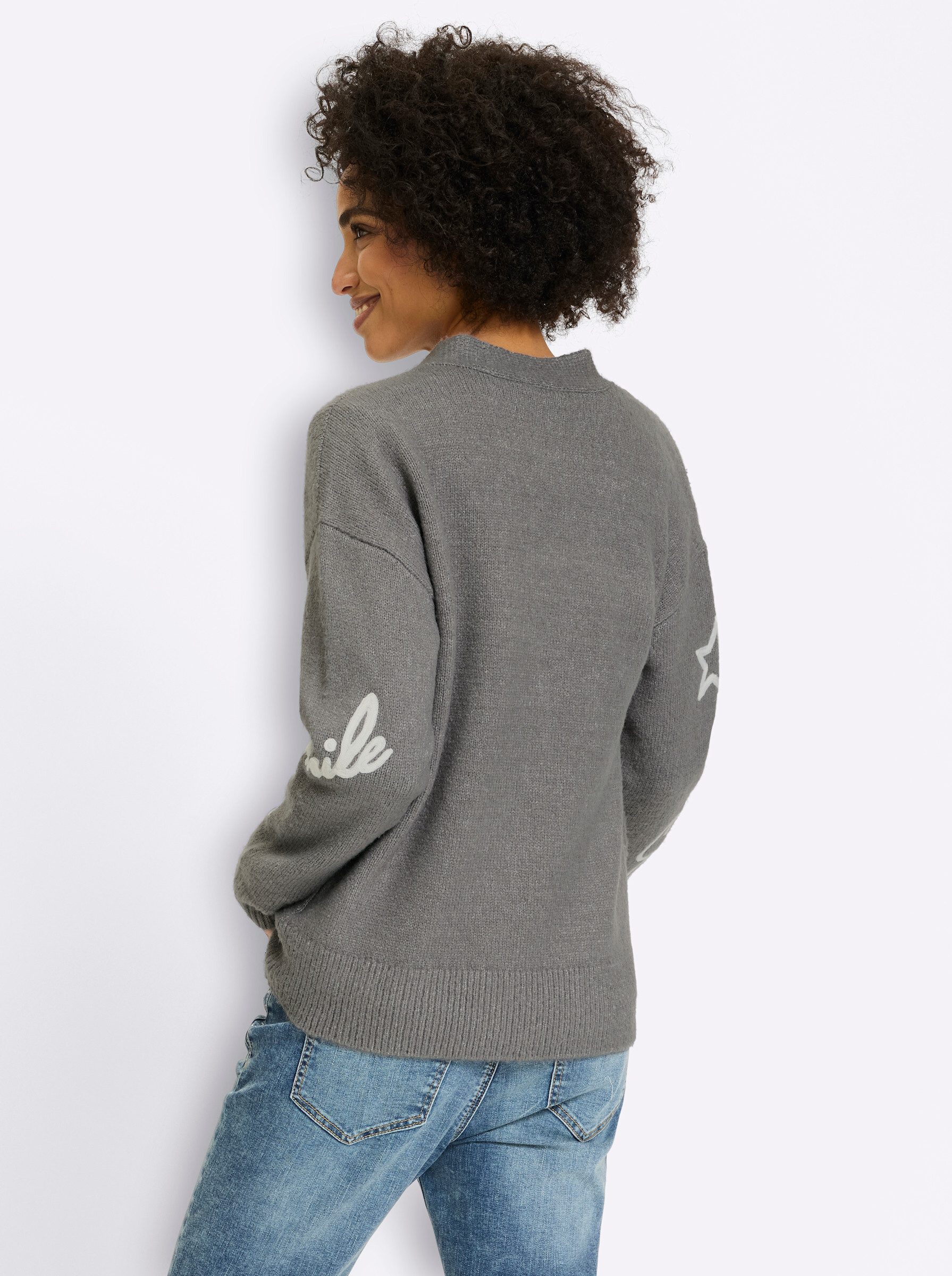 heine Strickjacke Strickjacke Langarm Jersey