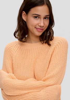 QS Strickpullover Strickpullover mit Ripp-Elementen