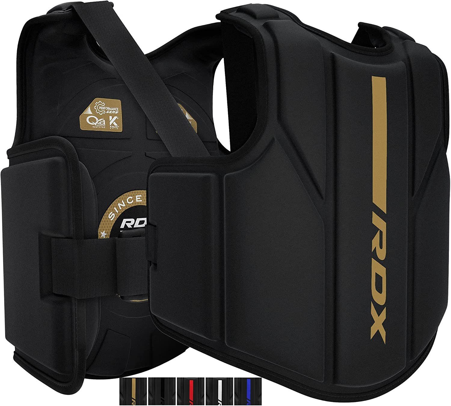 RDX Sports Brustprotektor RDX Body Protection Martial Arts, Chest Guard Bauchschutz Kickboxen Gold