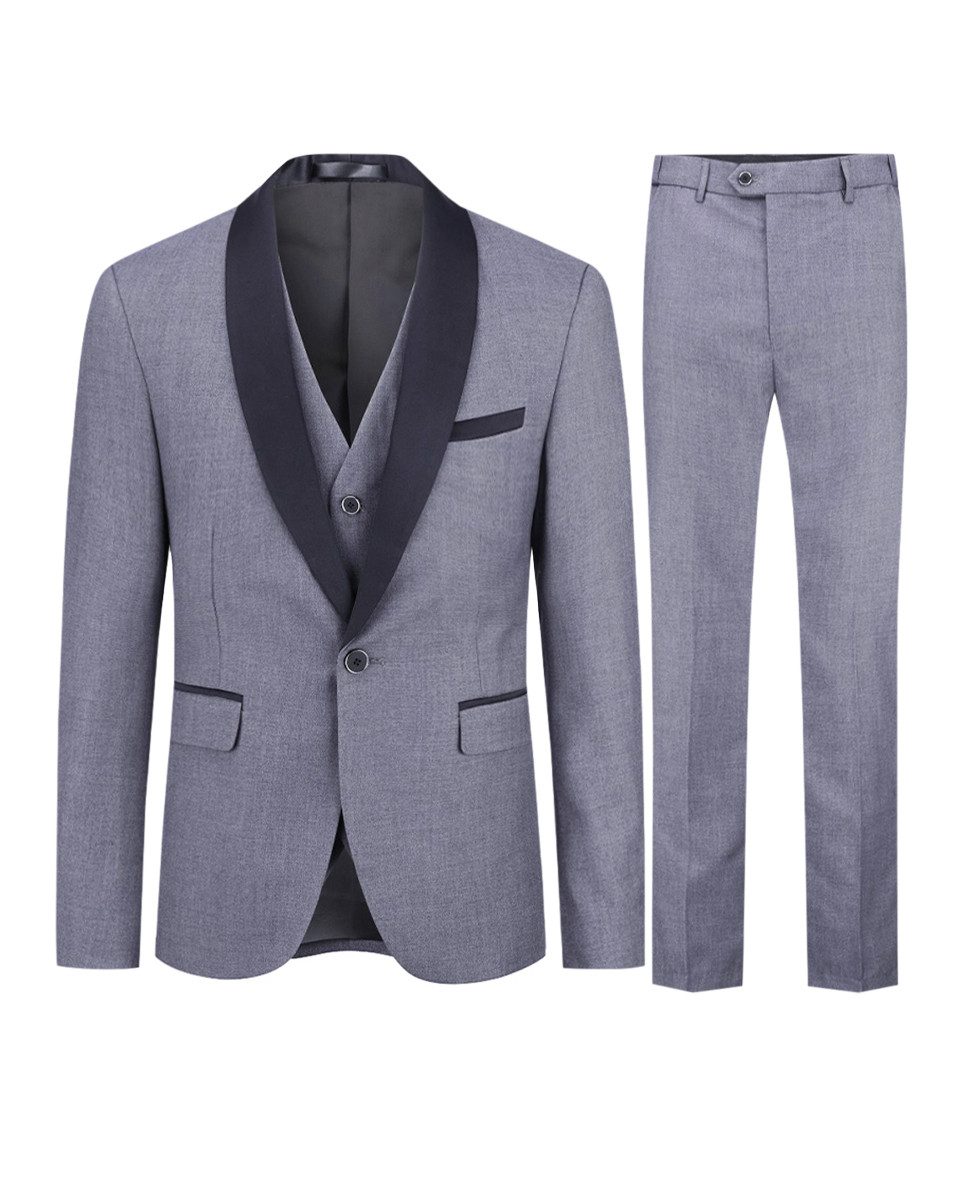 Allthemen Anzug (3 tlg) Herren Slim Fit Hochzeitanzug Komplett Set eleganter Anzüge