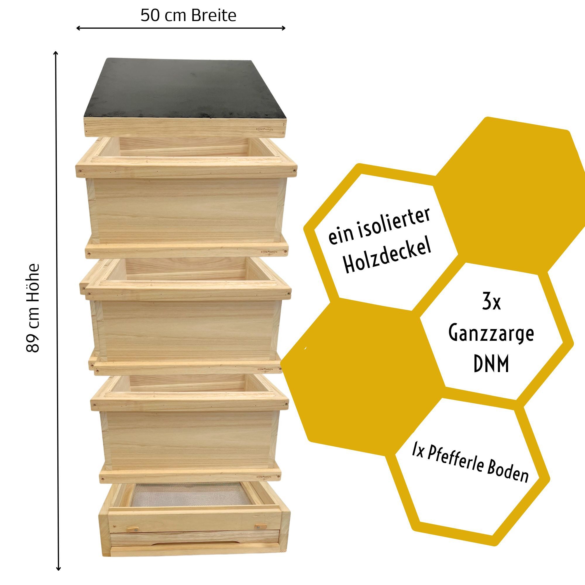 Holtermann Bienenbeute Segeberger Holzbeute DNM Komplettbeute mit Holzboden nach PFEFFERLE, Segeberger, Komplettbeute, Holzbeute