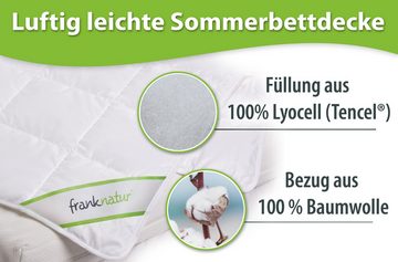 Naturfaserbettdecke, Sommerdecke Lyocell, franknatur, Füllung: 100% Lyocell/Tencel®, Bezug: 100% Baumwolle, extraleichte temperaturausgleichende Sommer-Bettdecke