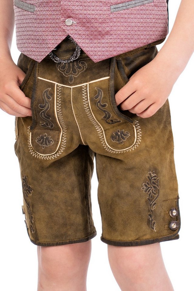 Isar-Trachten Lederhose Lederhose Kinder - LORIS - eiche