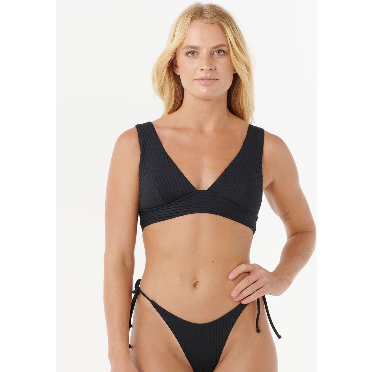 Rip Curl Badeanzug Premium Surf D-dd Deep V Bikini-Top mit tiefem V-Ausschnitt, breiter Rippstruktur und vollem