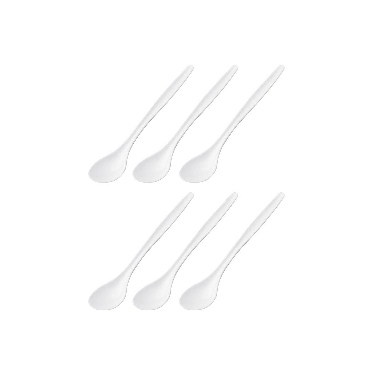 WESTMARK Eierlöffel Eierlöffel, Kunststoff, 14,5 cm, wiederverwendbar, Mehrweg weiß, wiederverwendbar, Mehrweg (6er Pack)