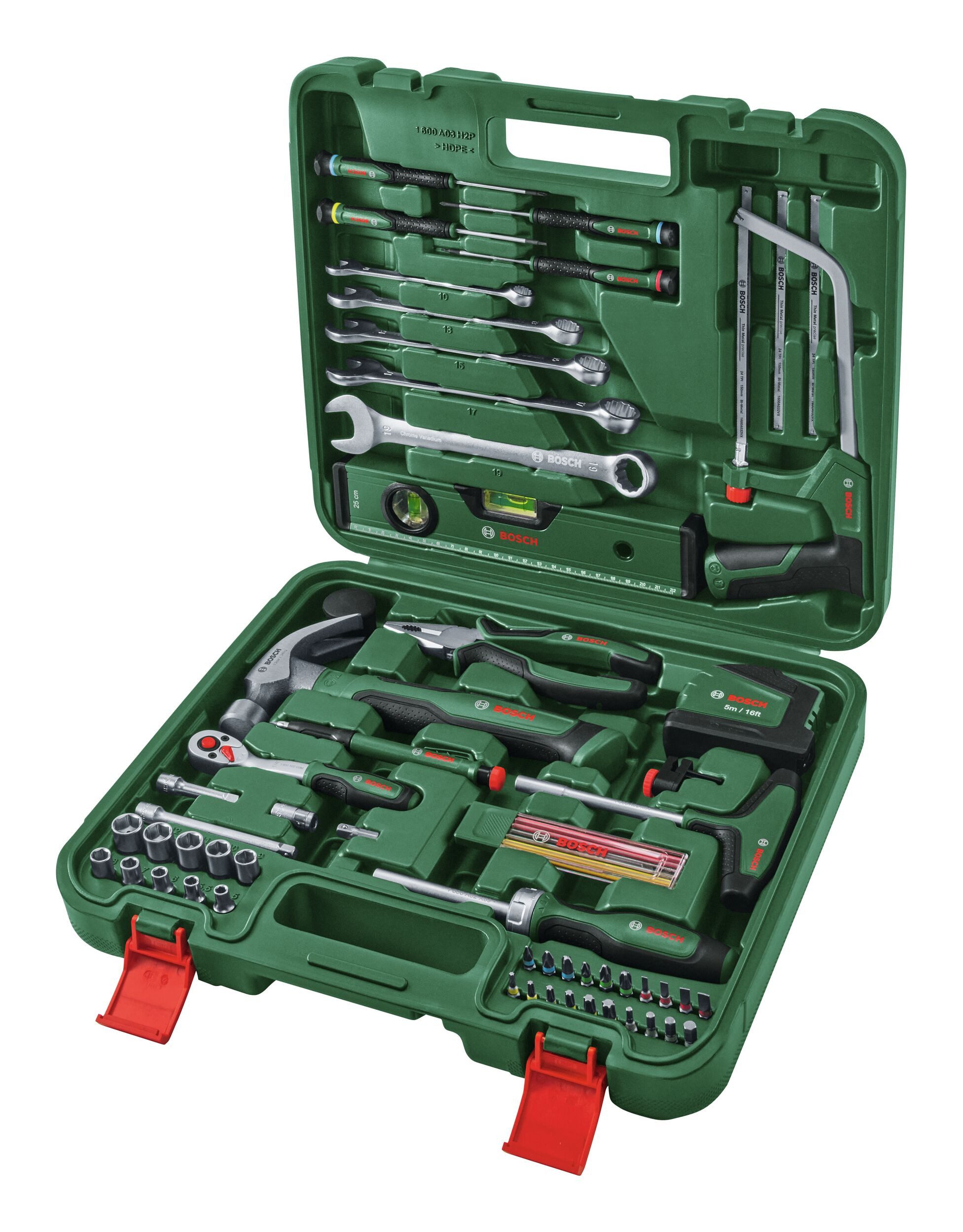 BOSCH Werkzeugset, (73 Teile), Werkzeug-Set, 73-teilig