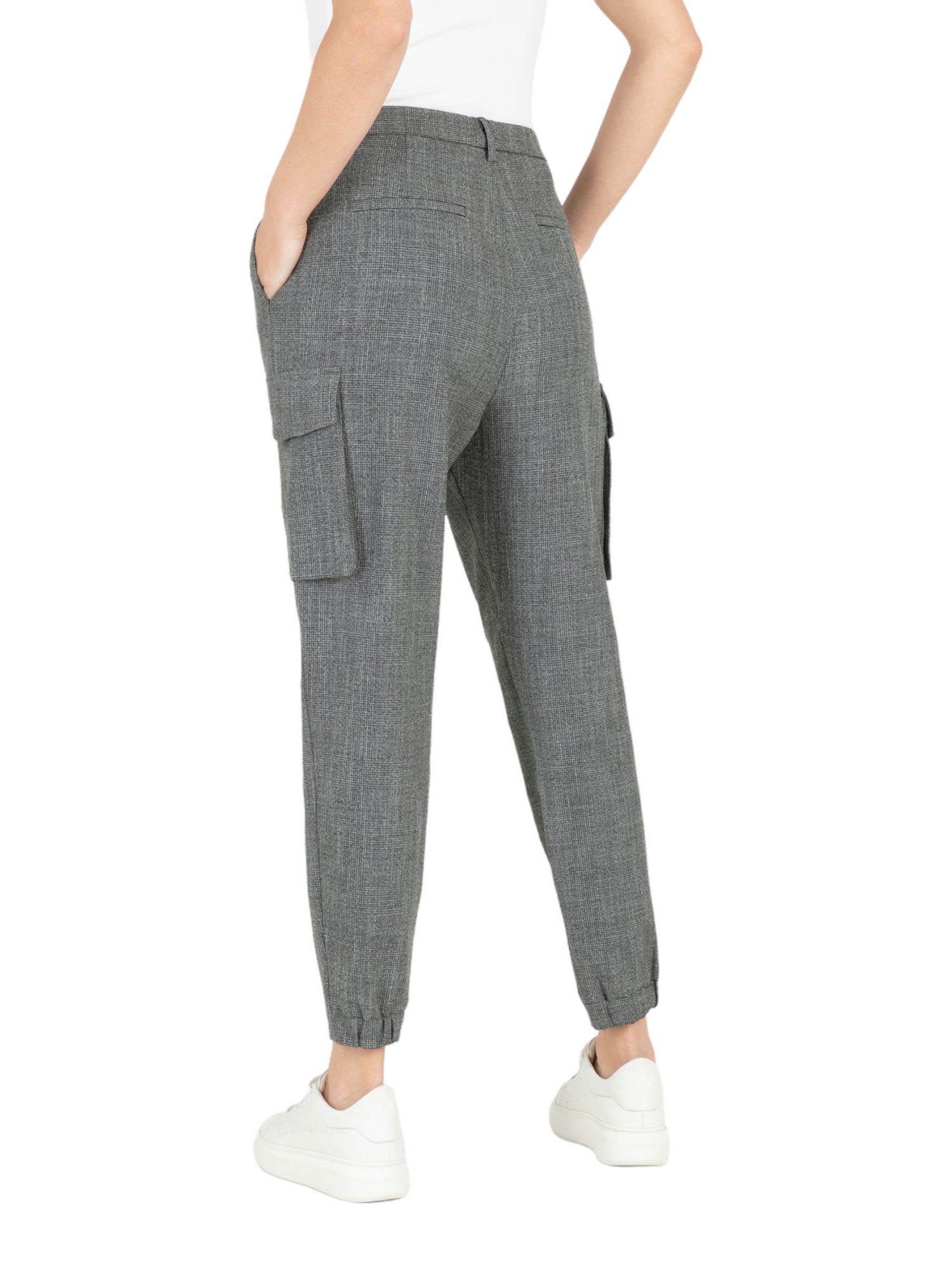 MAC Stretch-Hose grau, Casual, Polyester, Meliert, Regular Fit, Mittel