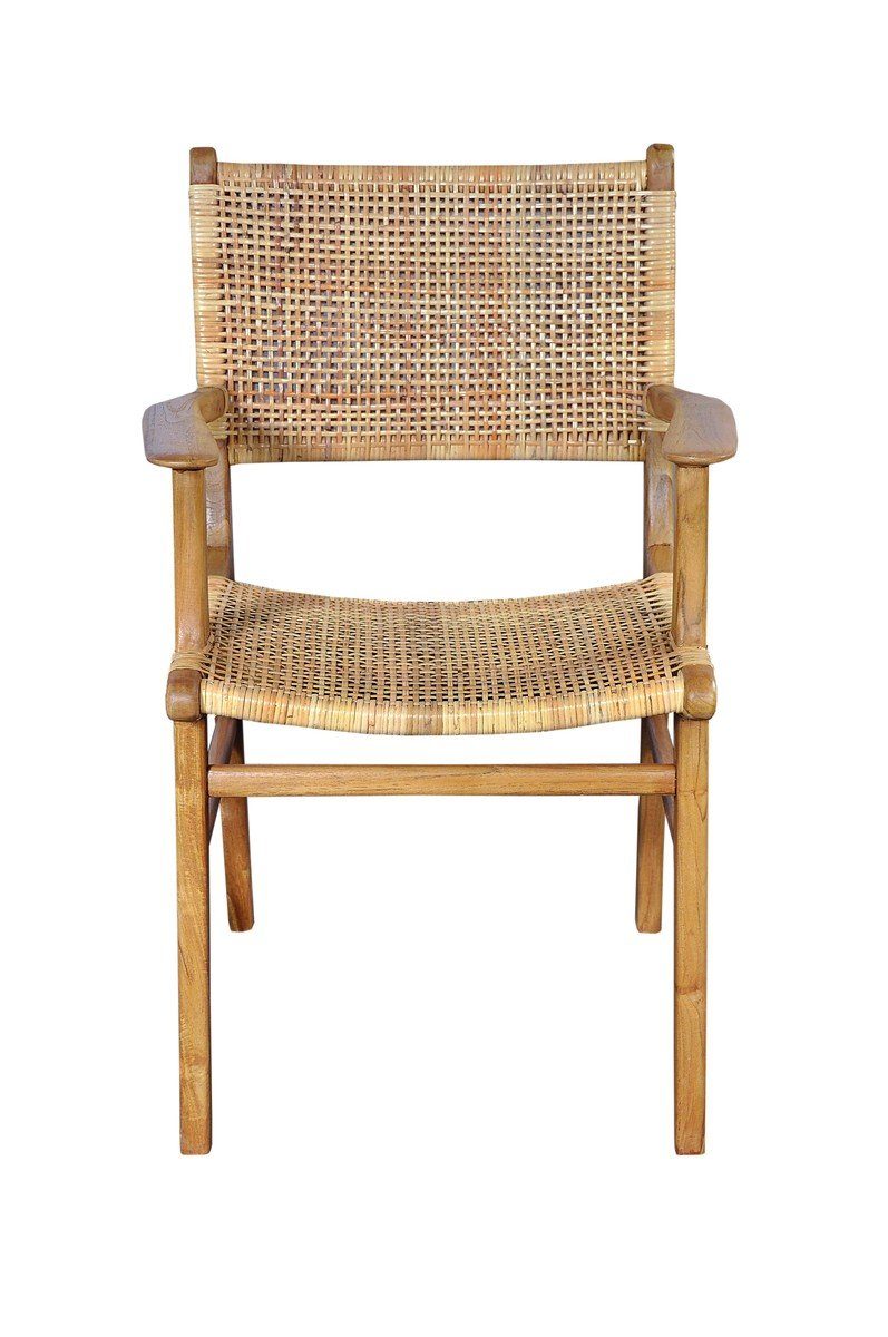 SIT 4-Fußstuhl Armlehnstuhl Teak, Rattan, Teak, Rattan. € 645,00