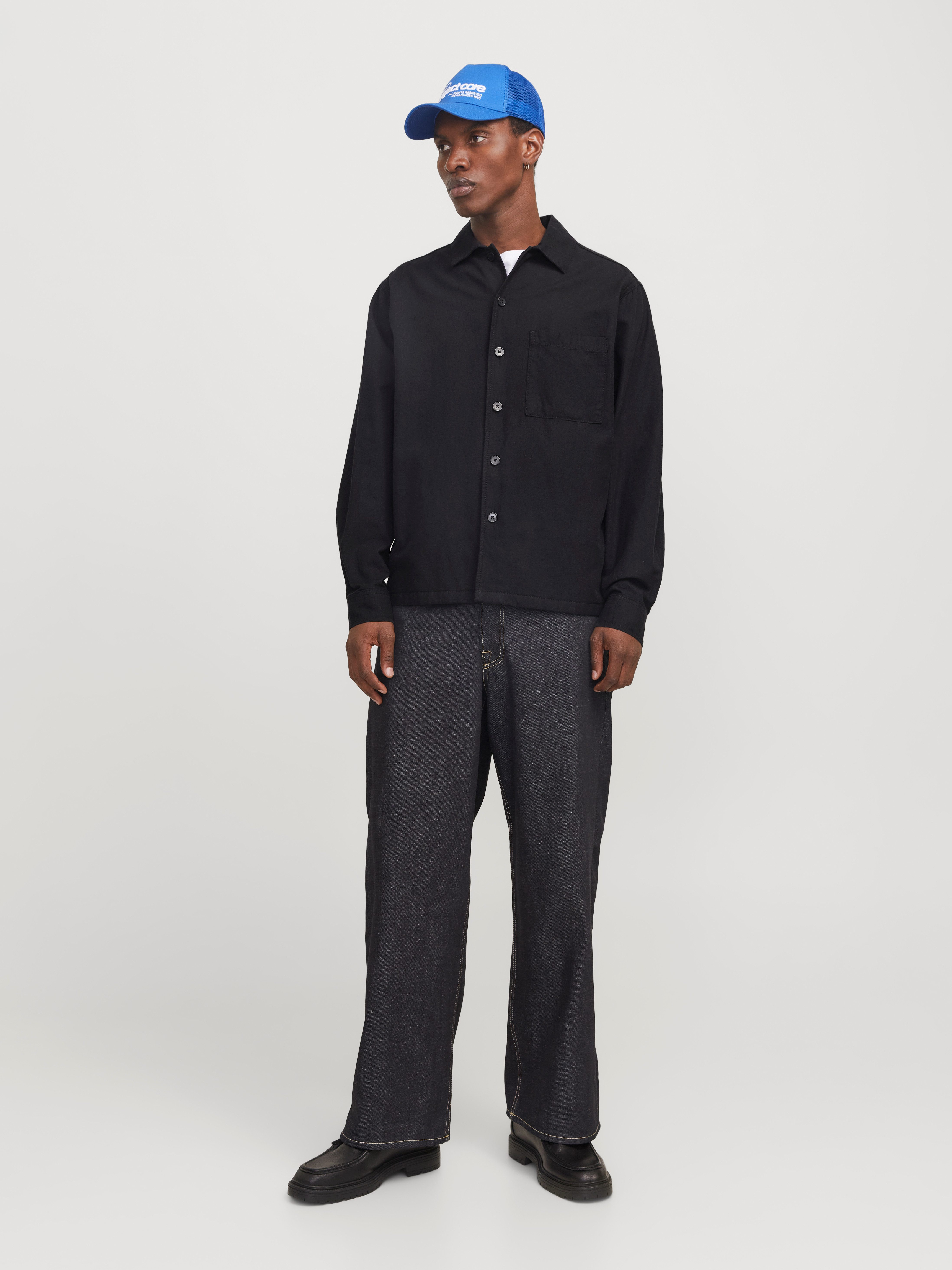 Jack & Jones Langarmhemd JJEURBAN EDGE OVERSHIRT LS SN mit Hemdkragen – Bild 4 von 5