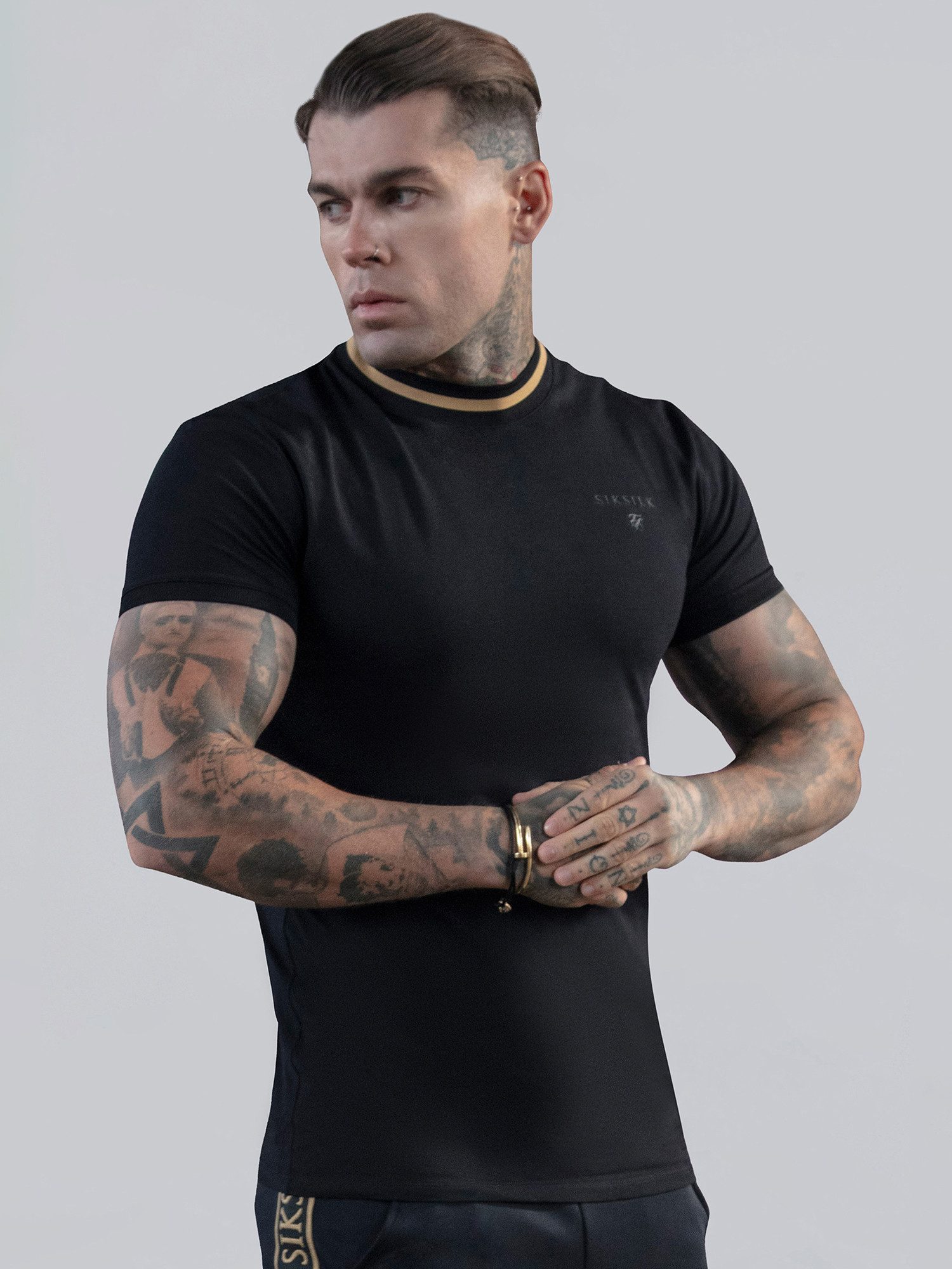 Siksilk T-Shirt SikSilk Herren Schwarzes Muscle günstig online kaufen