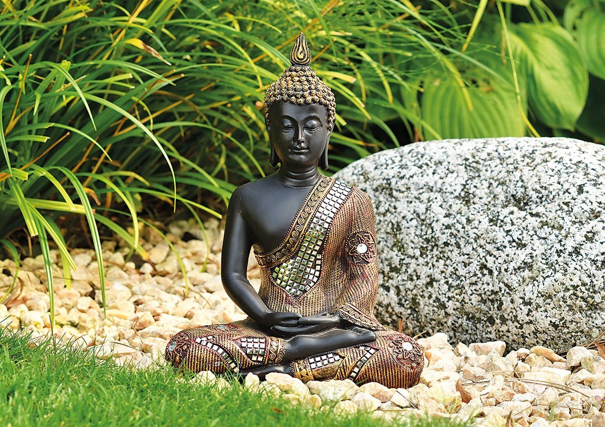 NO NAME Buddhafigur Thai Buddhafigur, Skulptur, Statue, Dekofigur, H 27 cm