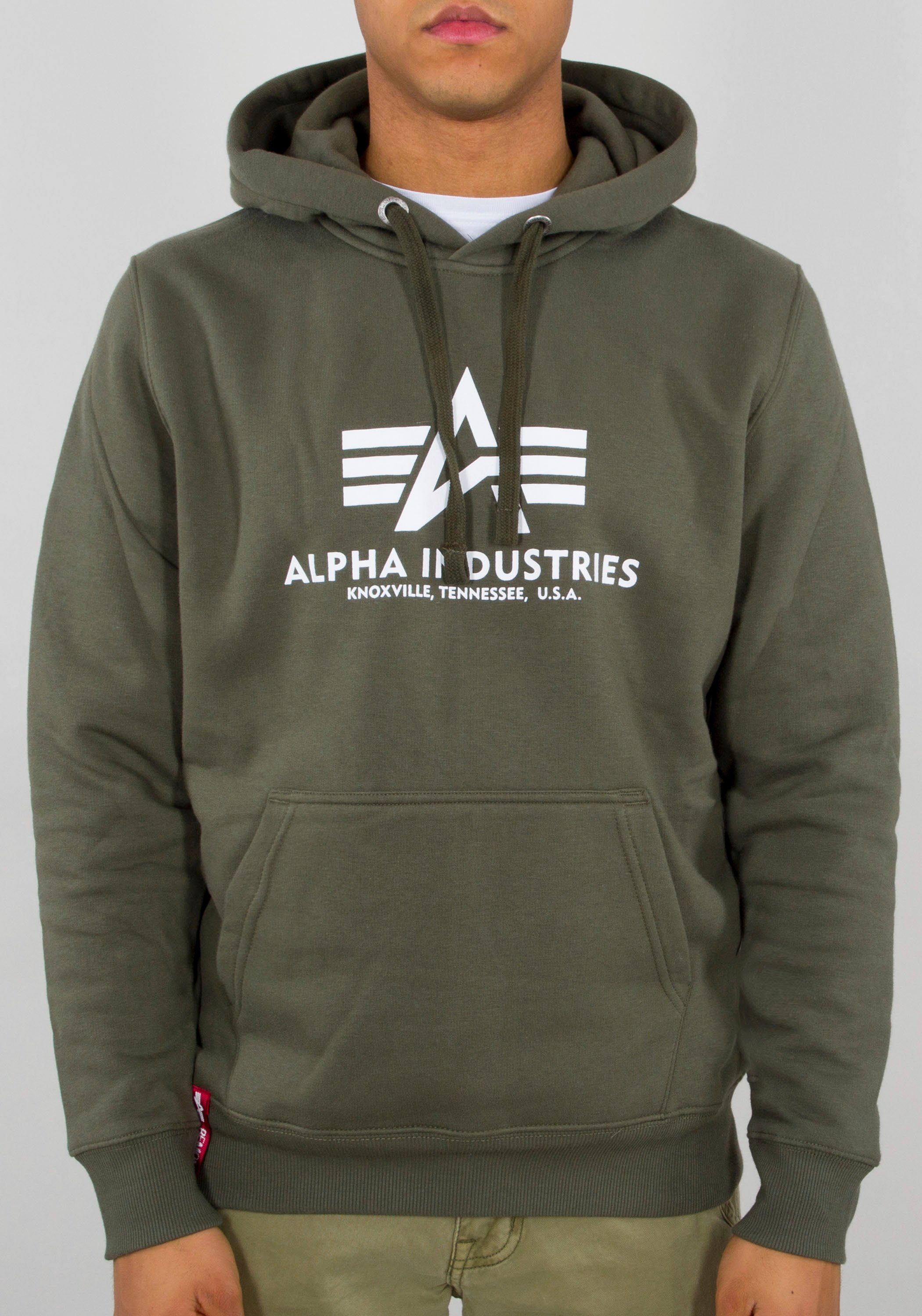 Alpha Industries Kapuzensweatshirt Basic Hoody Baumwollmischung, regular fit