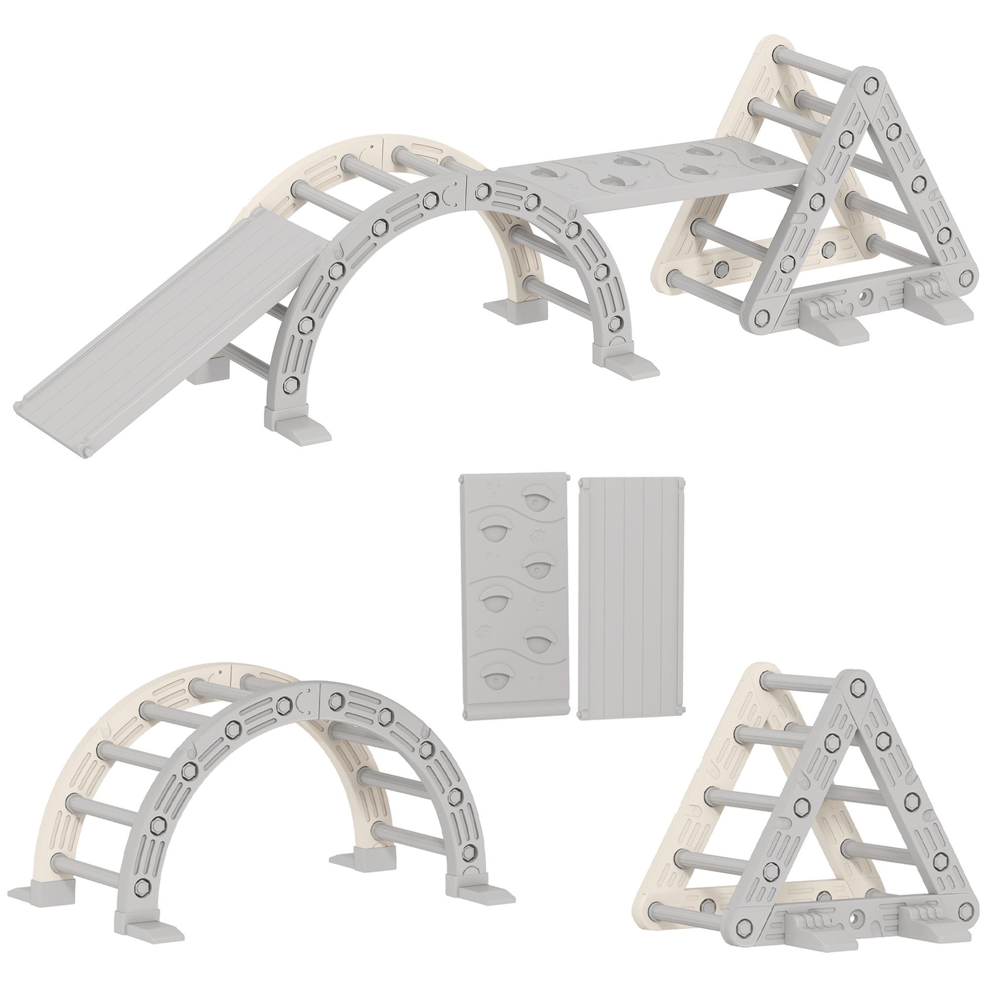 AIYAPLAY Klettergerüst mit Rutsche, (Kletterdreieck, 1-St., günstig online kaufen
