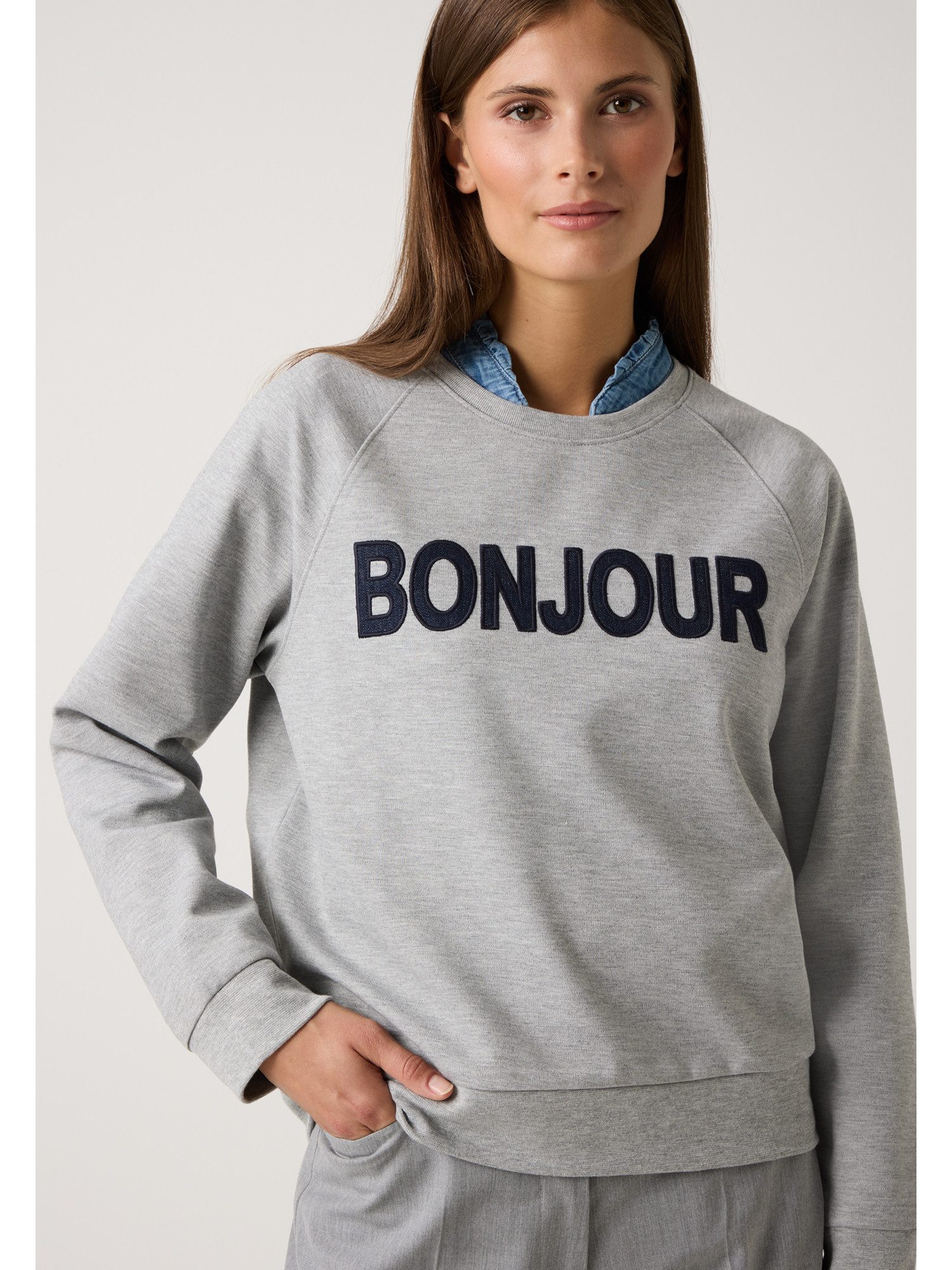 MORE&MORE Sweatshirt Rundhals-Sweatshirt langarm
