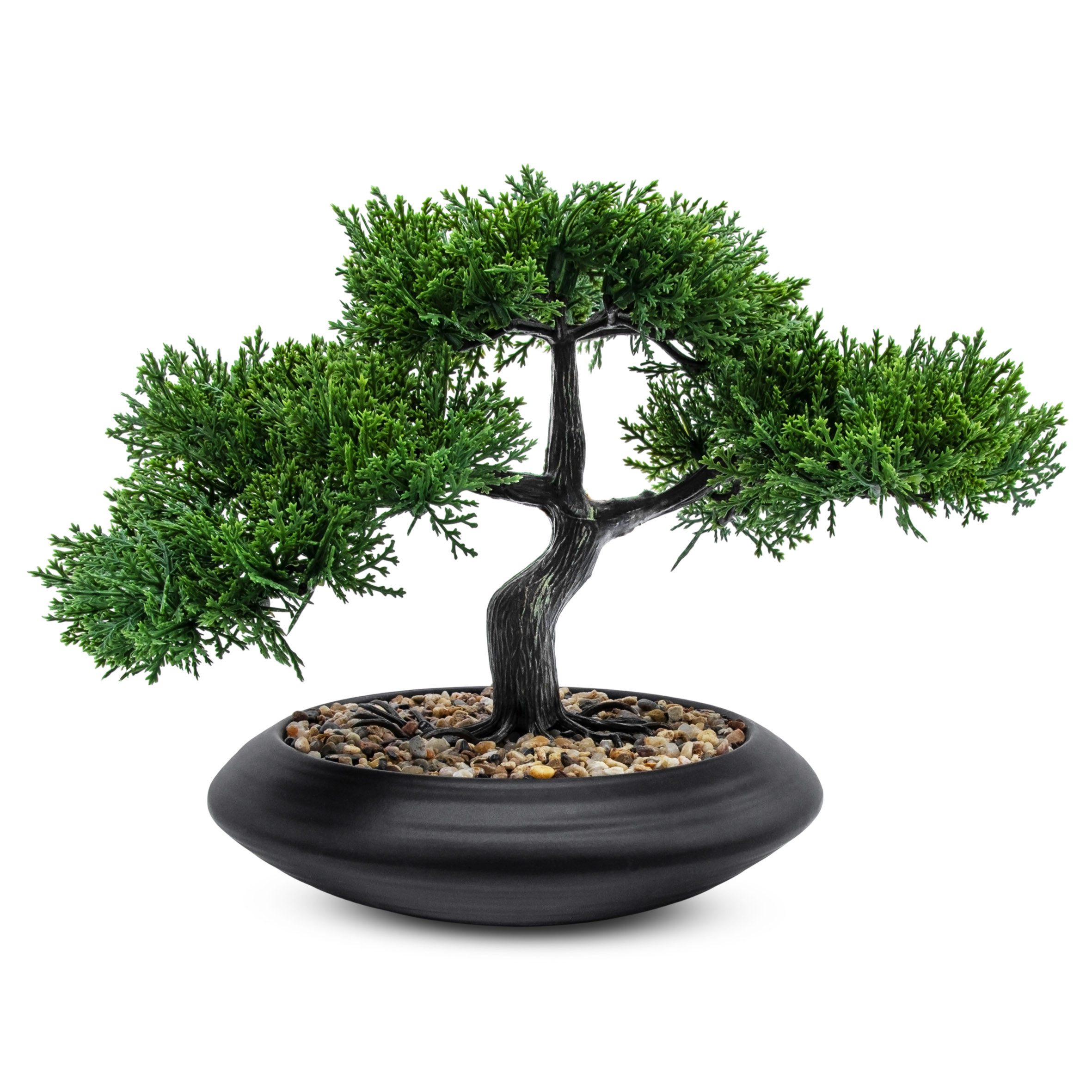 Kunstbonsai Kunst Zedem Bonsai in Keramik Schale - 22 cm Zedem Bonsai, Spet günstig online kaufen