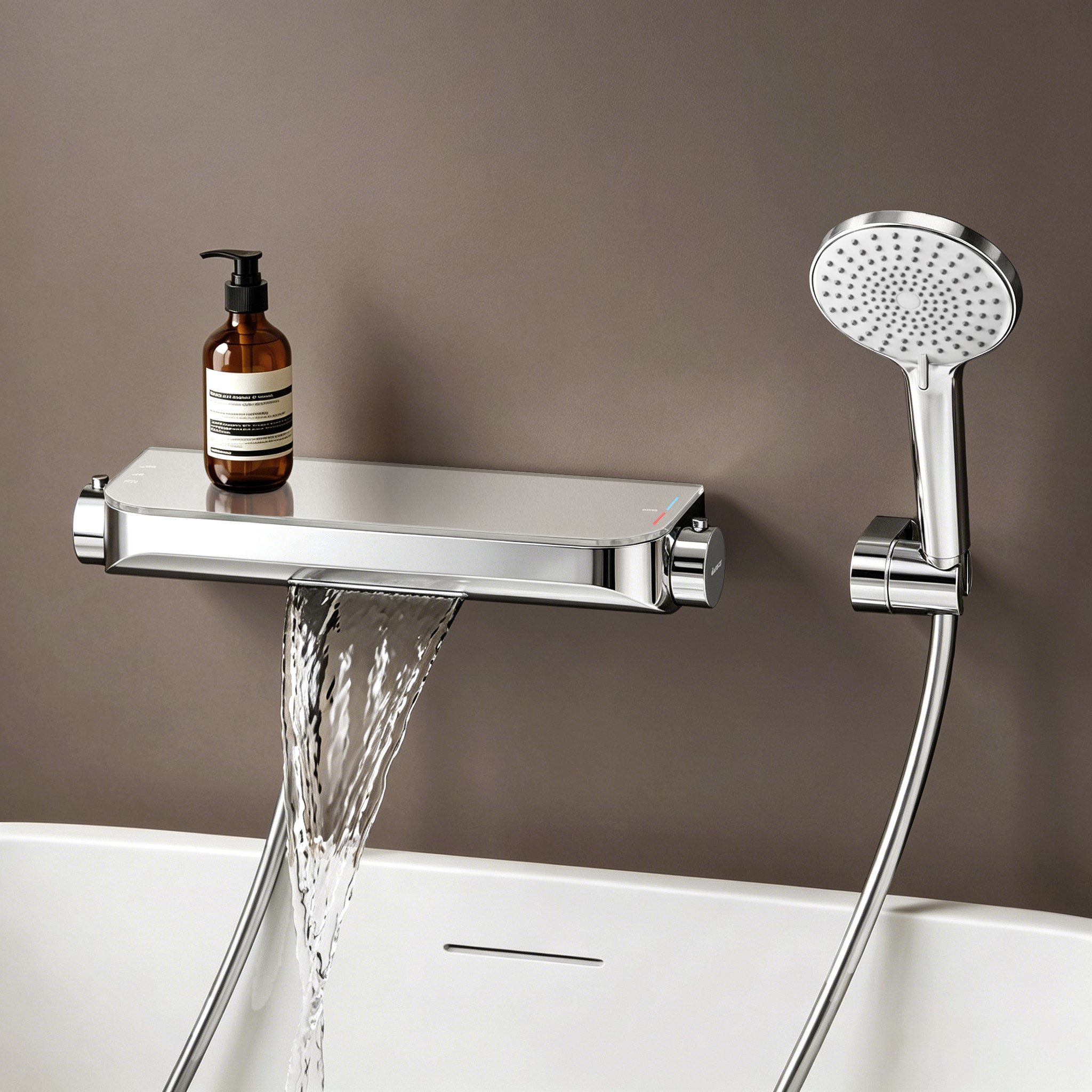 doporro Wannenarmatur Badewannenarmatur mit Handbrause Armatur mit Dusche Oryntex-03