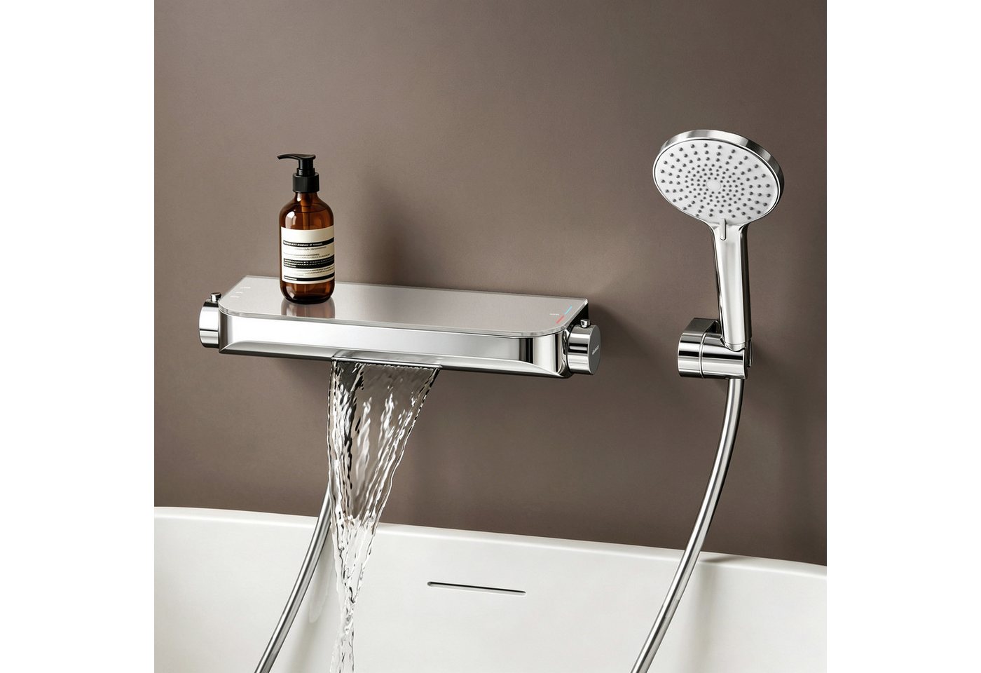 doporro Wannenarmatur Badewannenarmatur mit Handbrause Armatur mit Dusche Oryntex-03