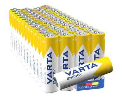 VARTA Longlife AA Batterie, LR06 (1,5 V, 50 St), Made in Germany, 1.5V, 10 Jahre lagerfähig