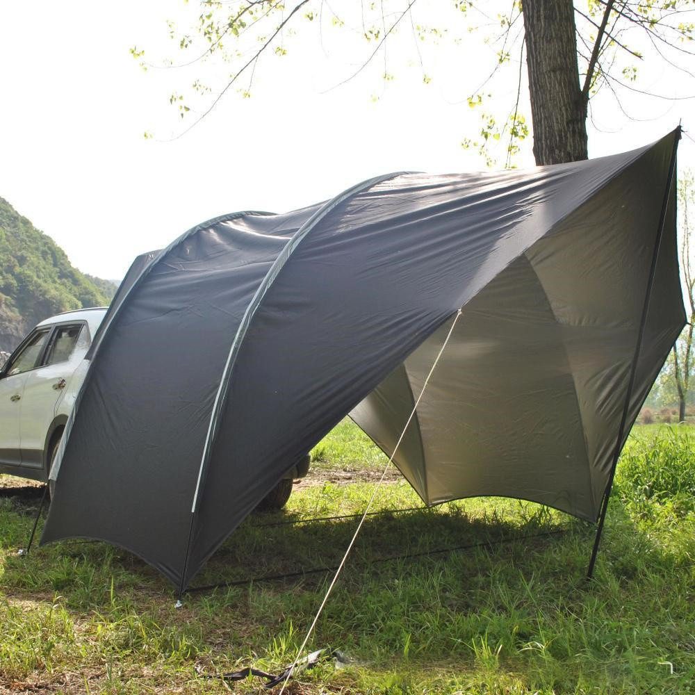 Insma Faltzelt Autovorzelt Bikerzelt Fahrradzelt Outdoor Campingzelt Kuppelzelt, Personen: 5, LKW-Dachzelt freistehend, 410×300×200cm, Wasserdicht, Sonnenschutz